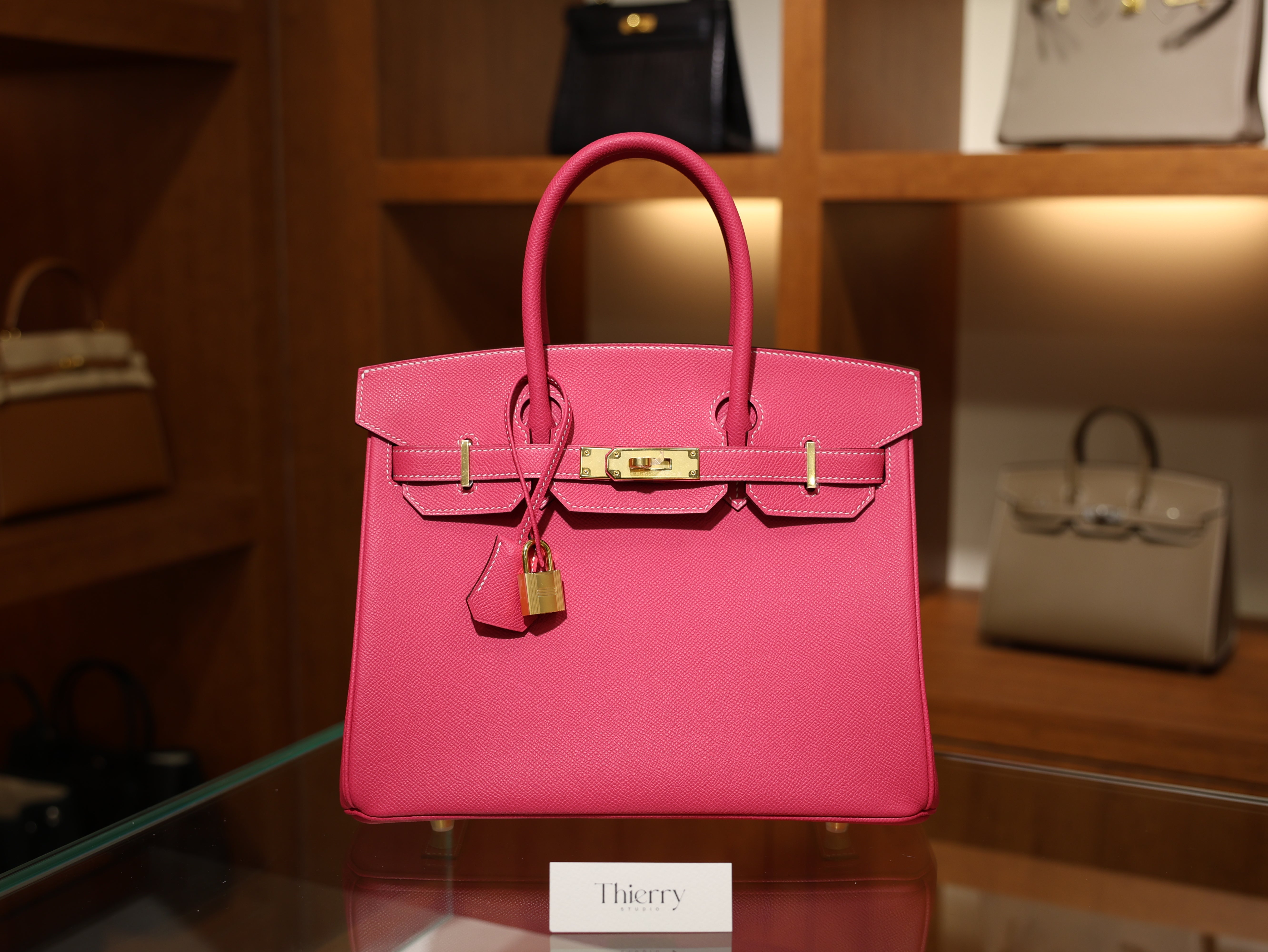 버킨 30 앱송 르투르네 로즈 타이란 금장