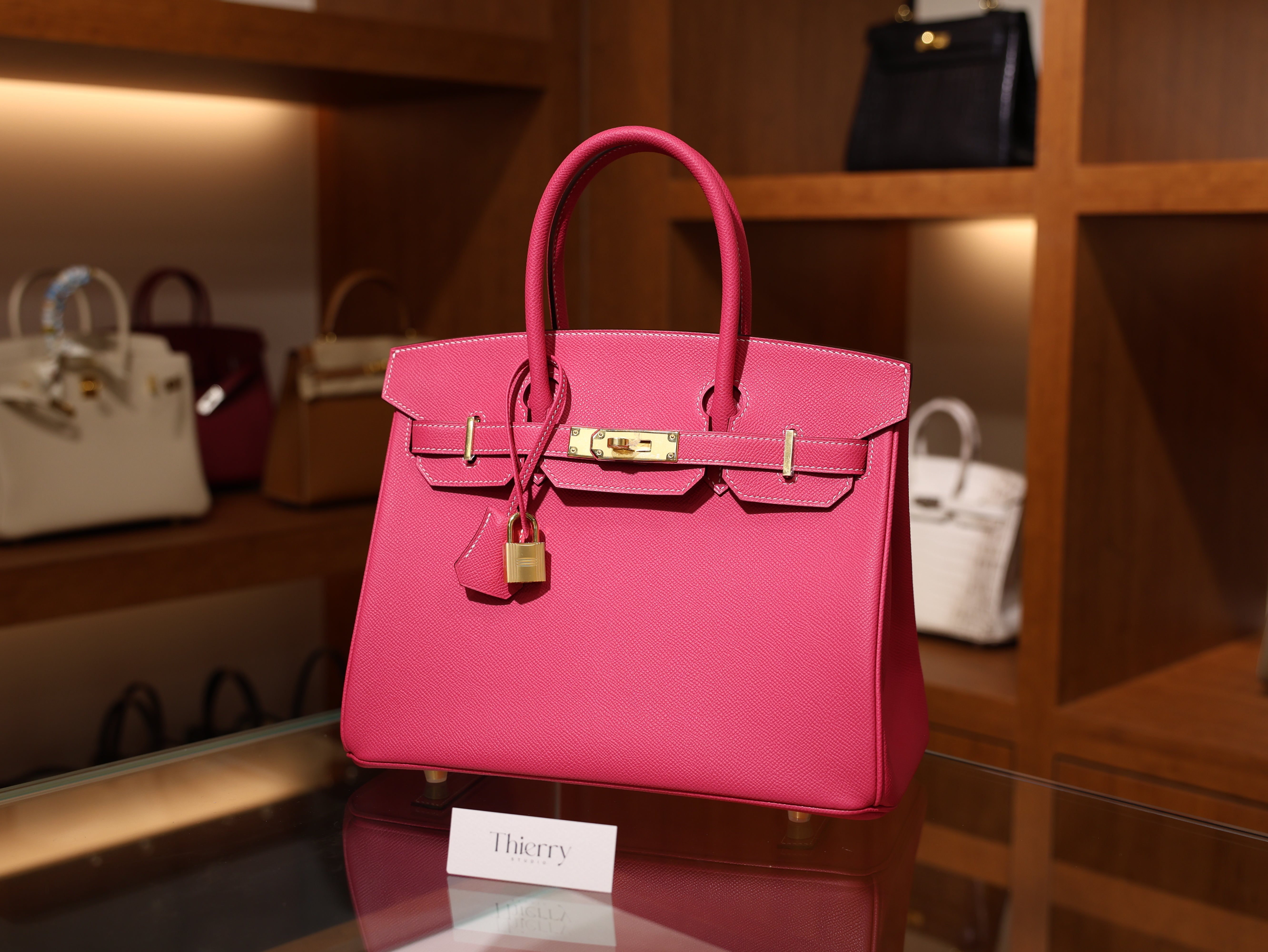 버킨 30 앱송 로즈 타이란 금장