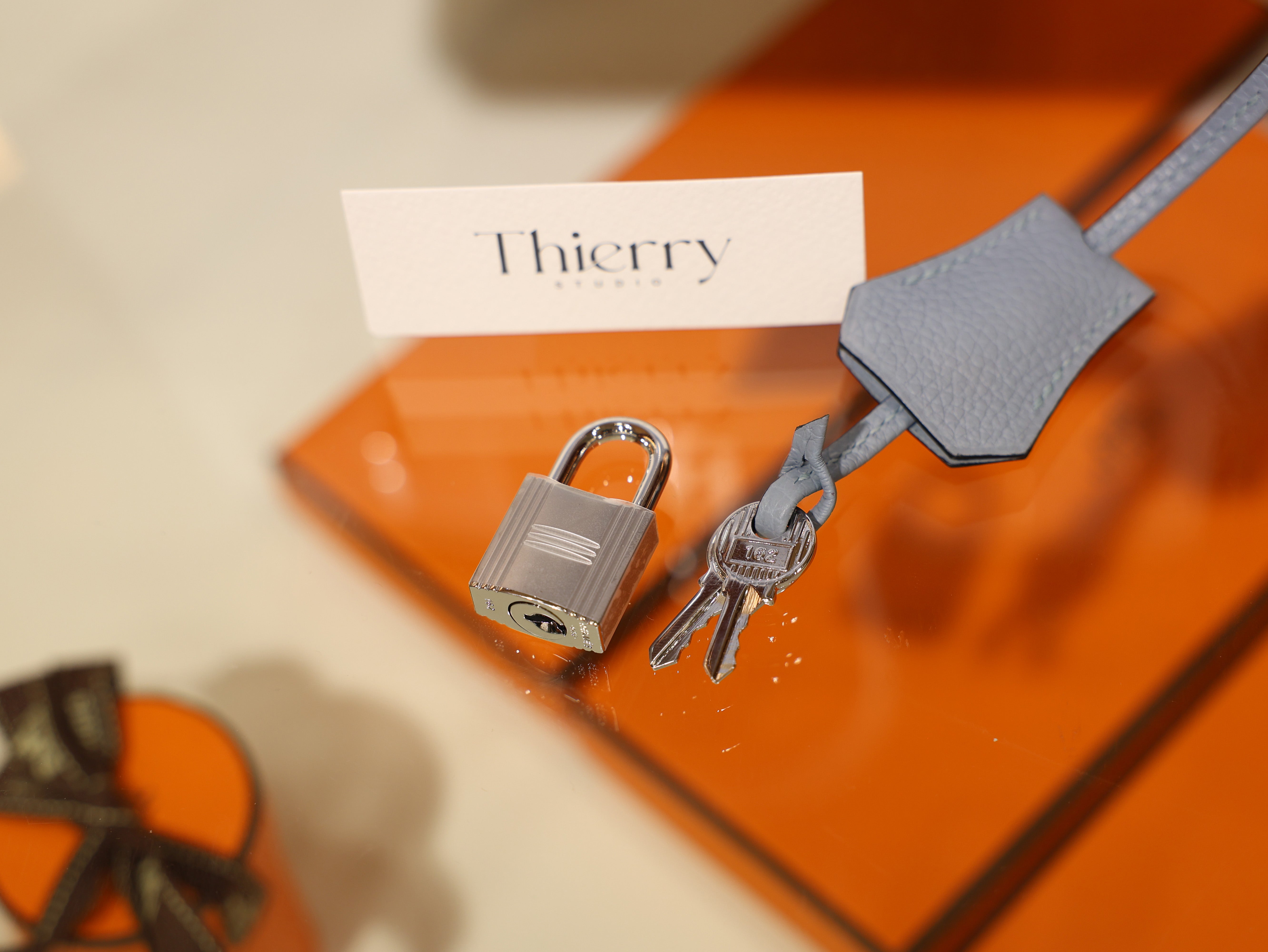 버킨 25 토고 블루린 은장