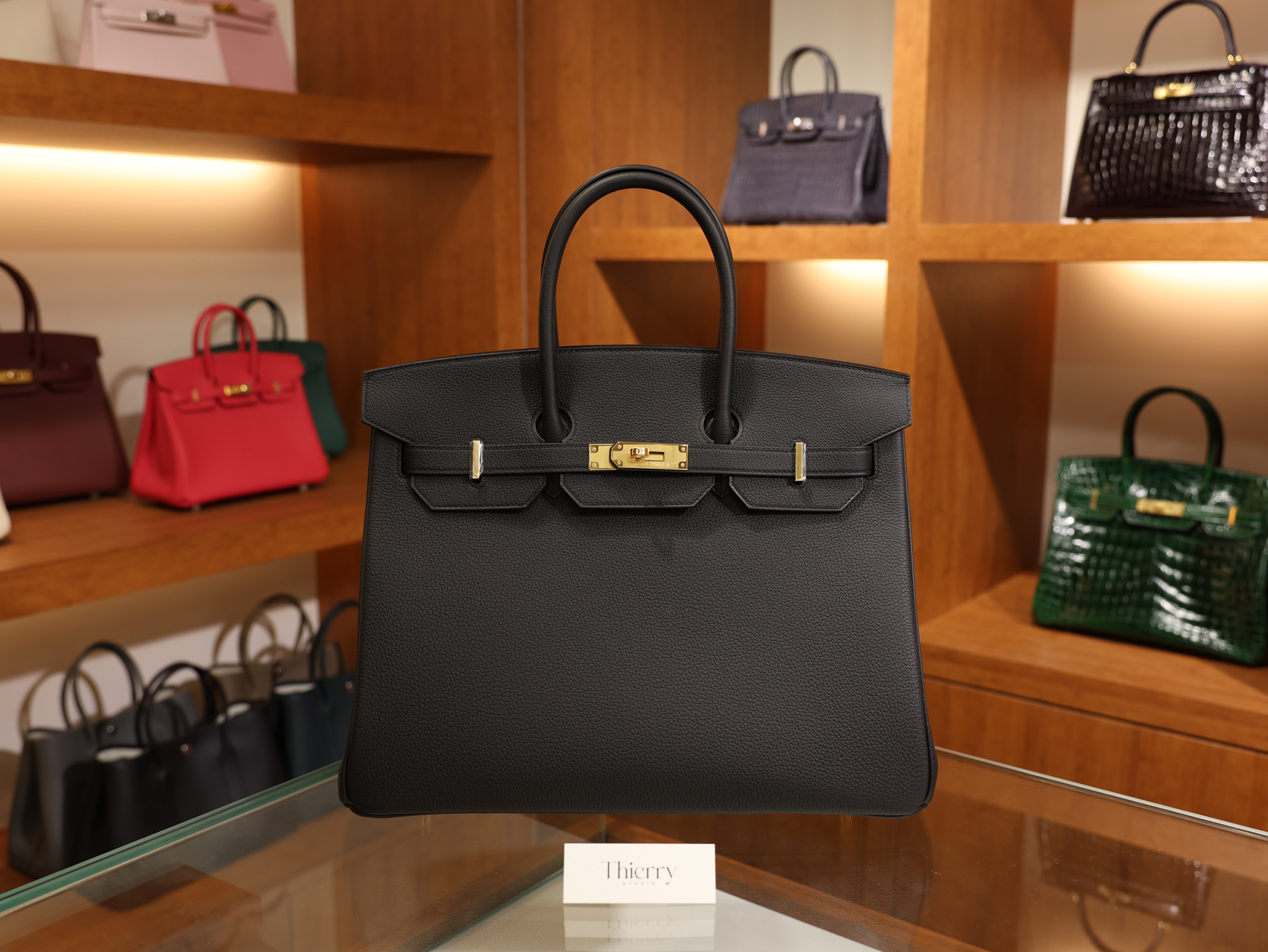 버킨 35 토고 블랙 금장