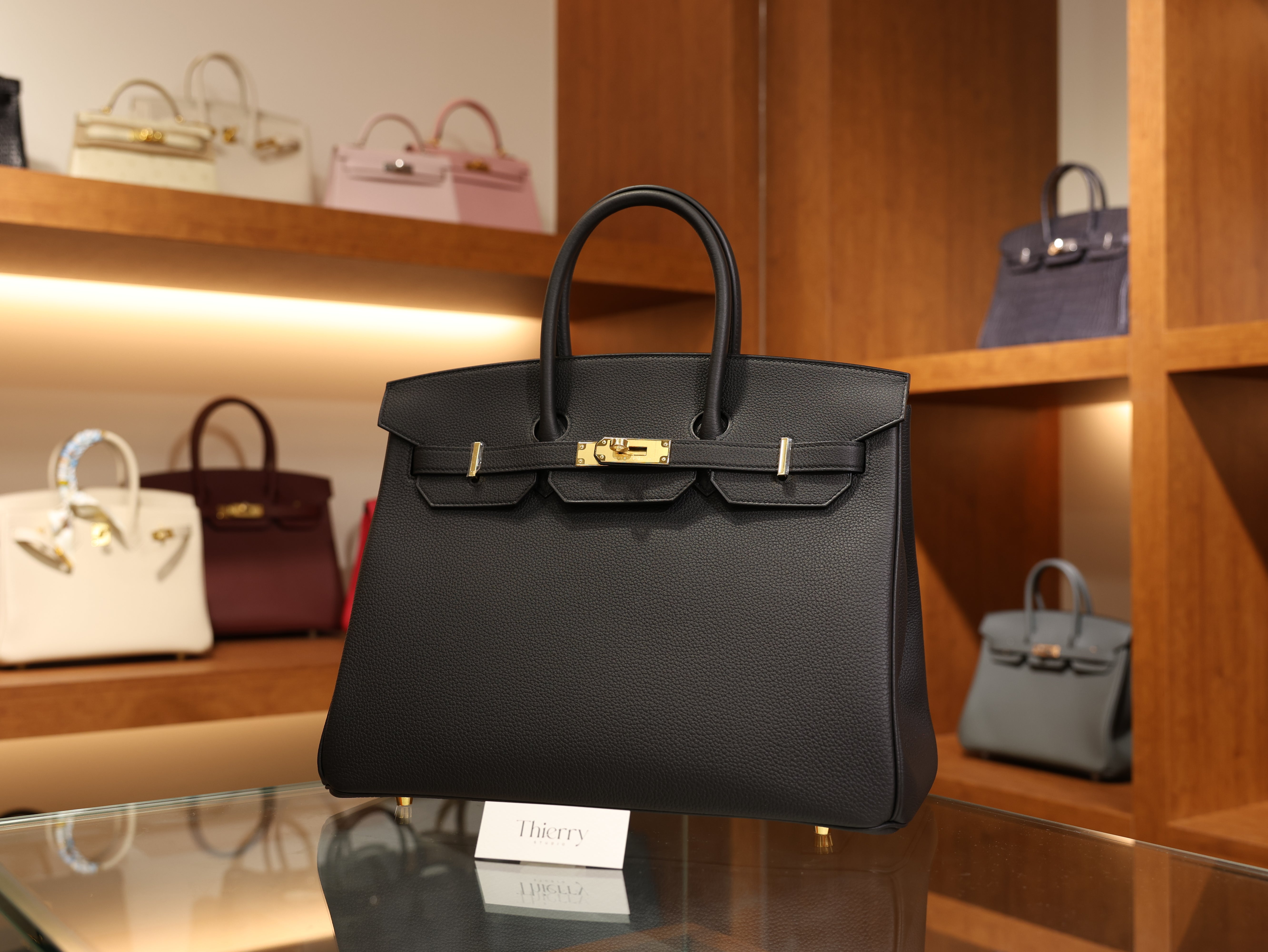 버킨 35 토고 블랙 금장