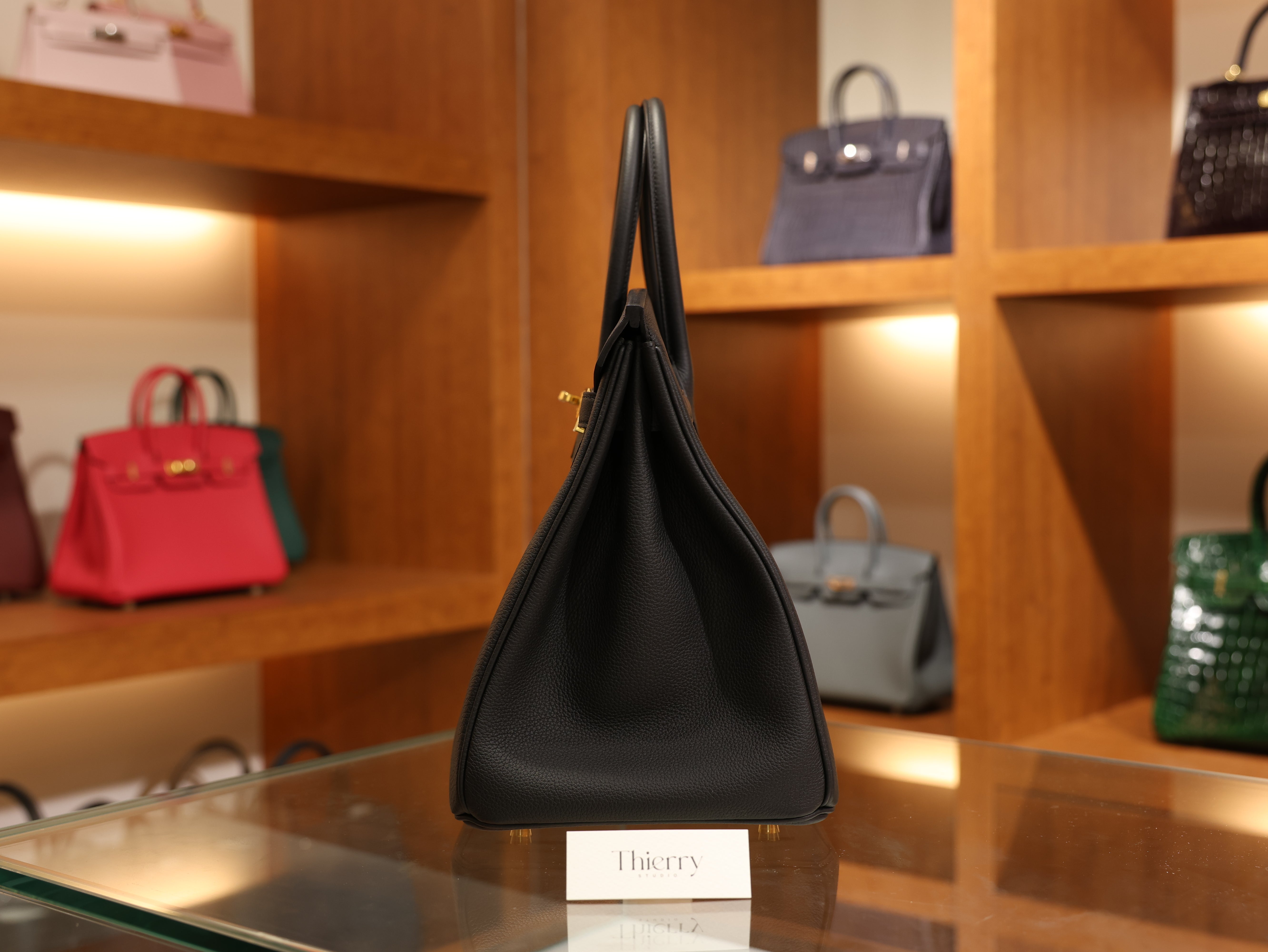 버킨 35 토고 블랙 금장