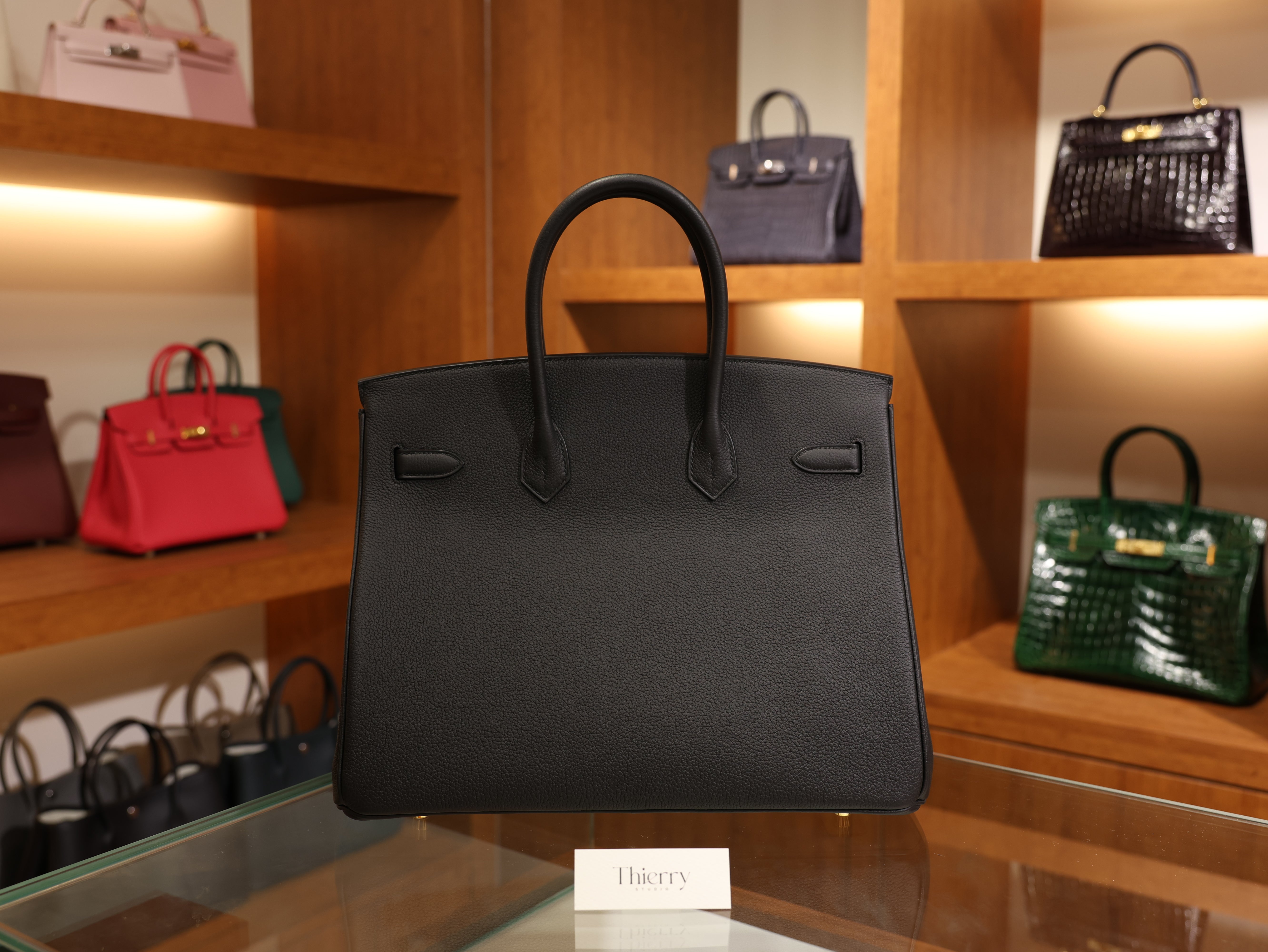 버킨 35 토고 블랙 금장