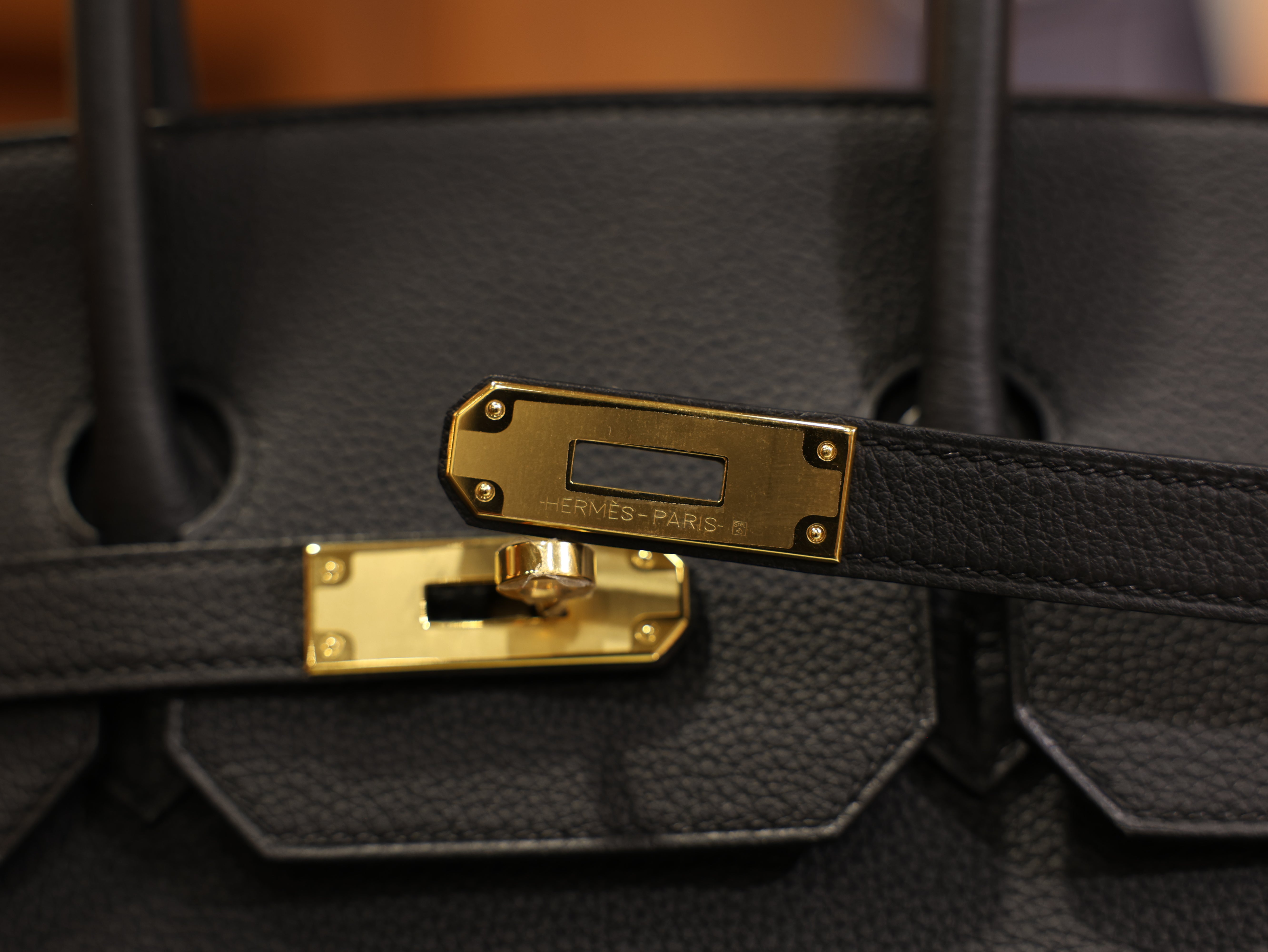 버킨 35 토고 블랙 금장