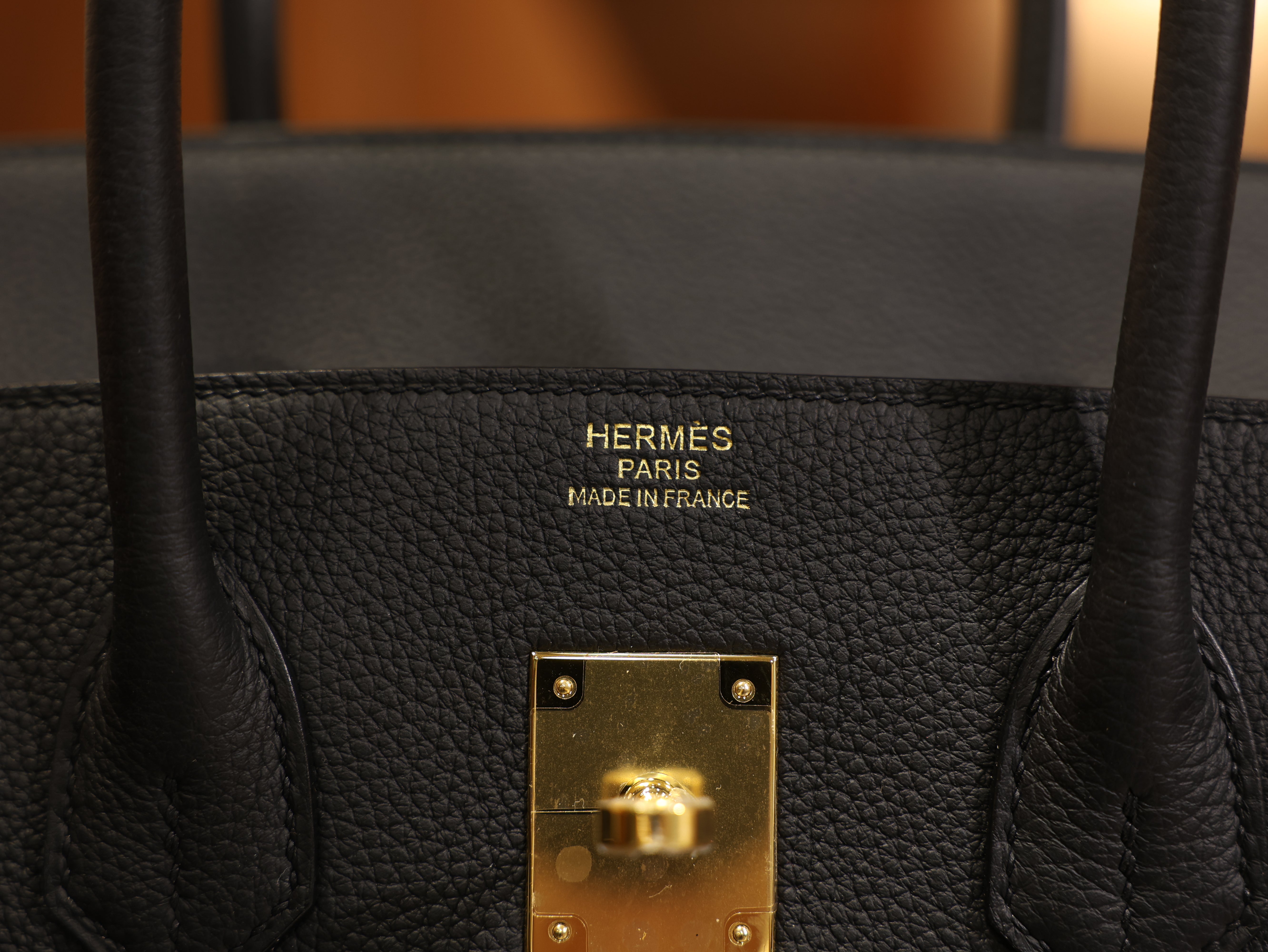 버킨 35 토고 블랙 금장