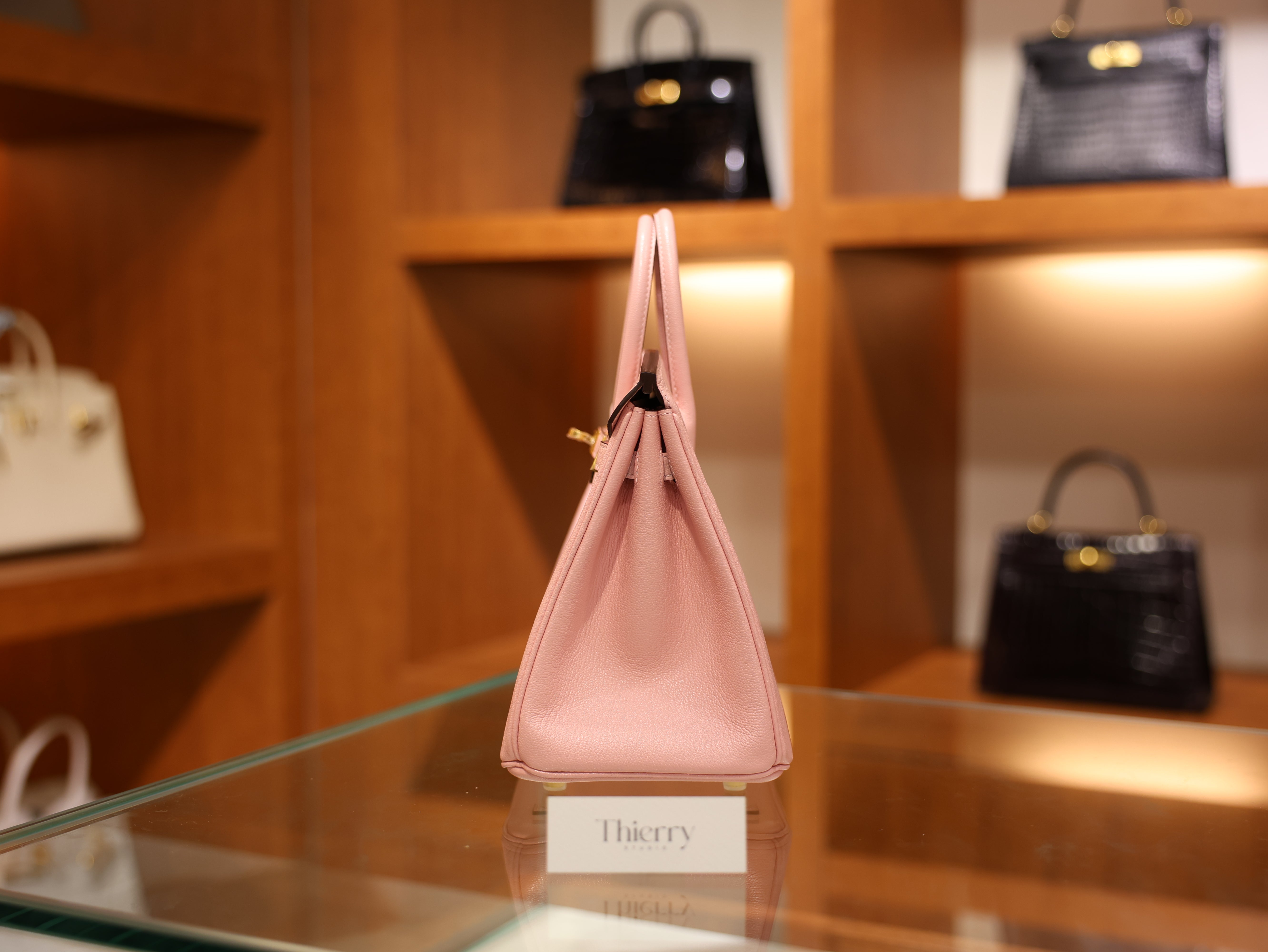 버킨 25 미조레 로즈사쿠라 금장 (HSS)