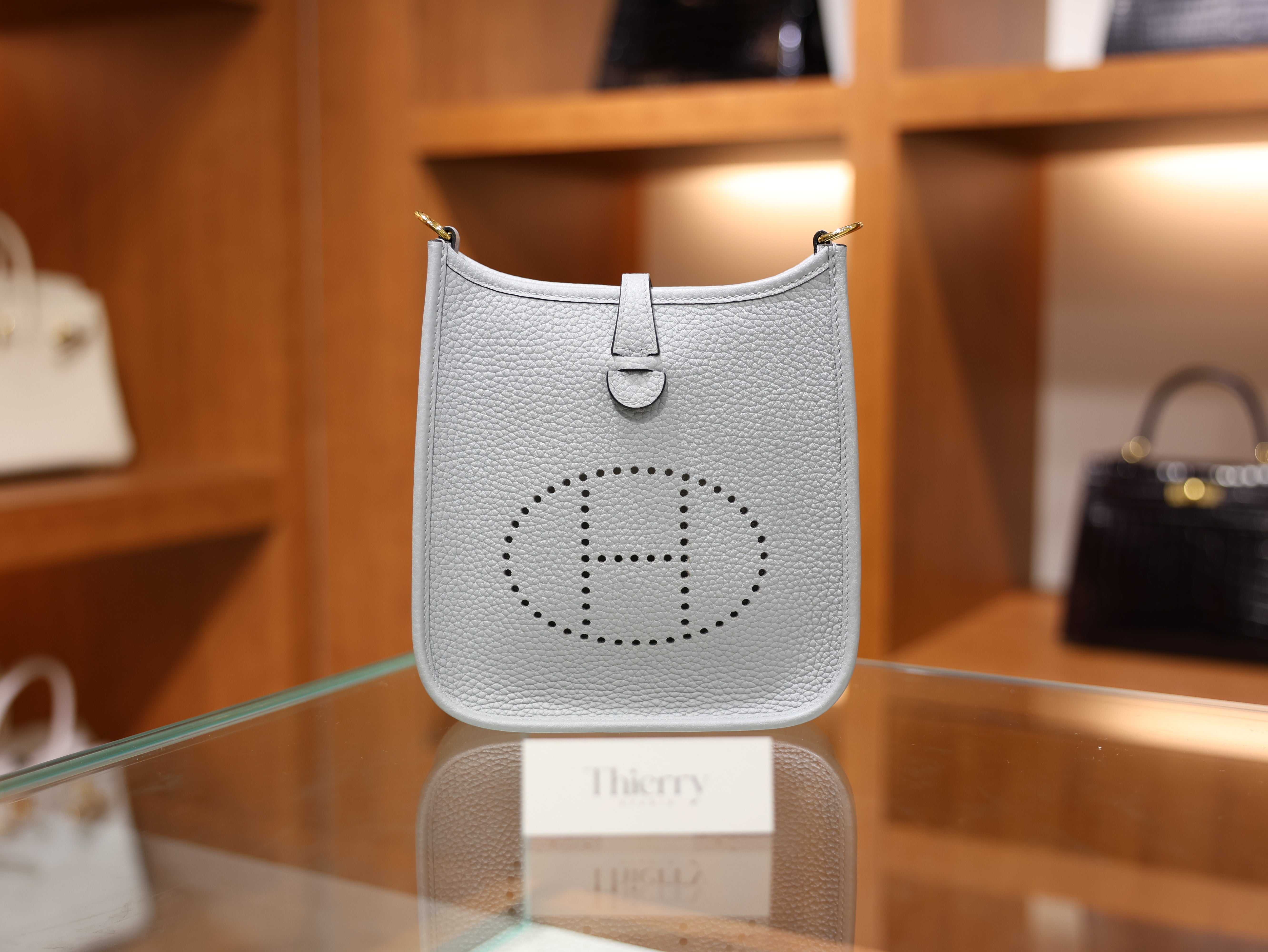 에블린 미니 끌레망스 블루 글라시에 금장