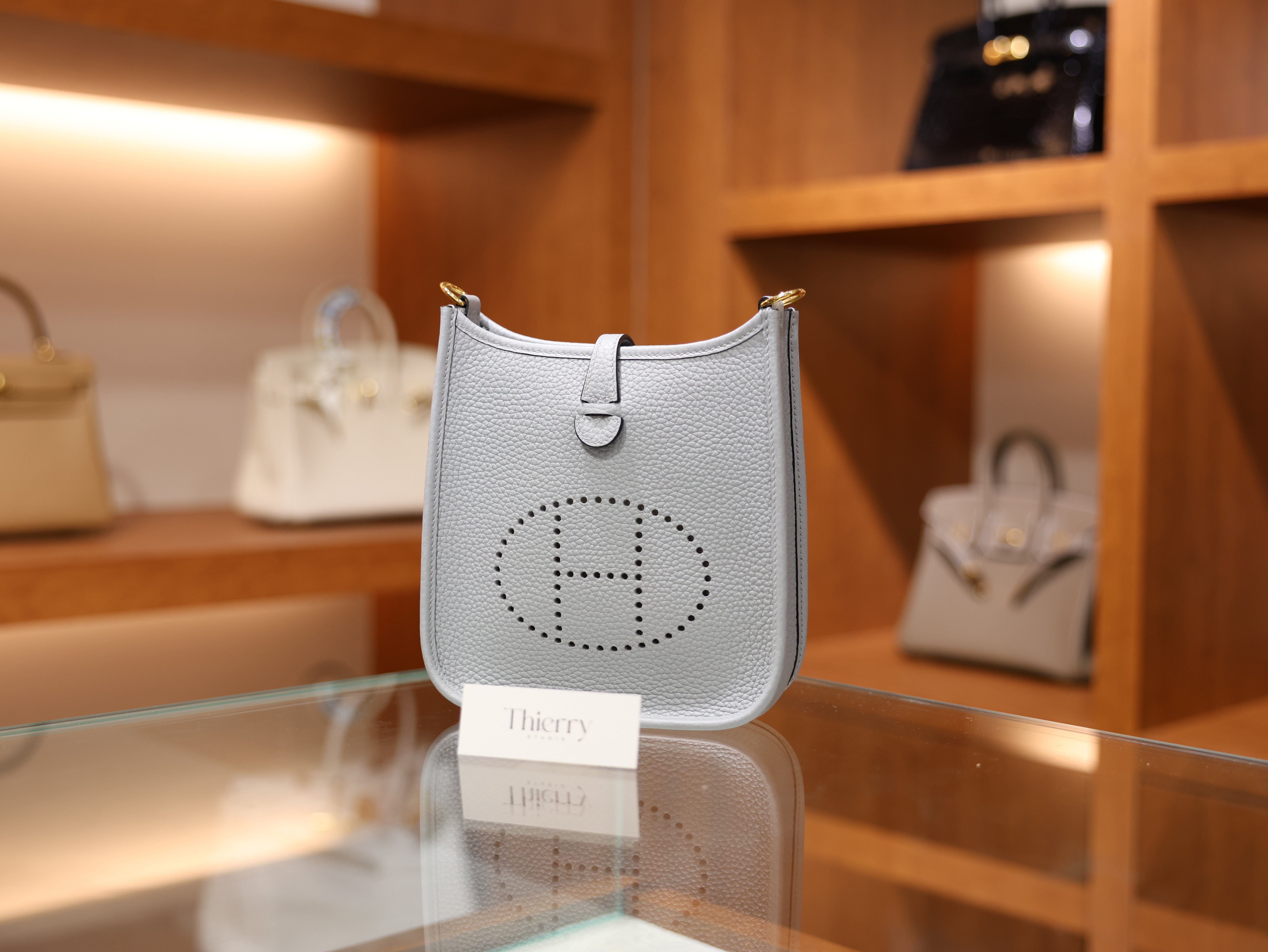 에블린 미니 끌레망스 블루 글라시에 금장