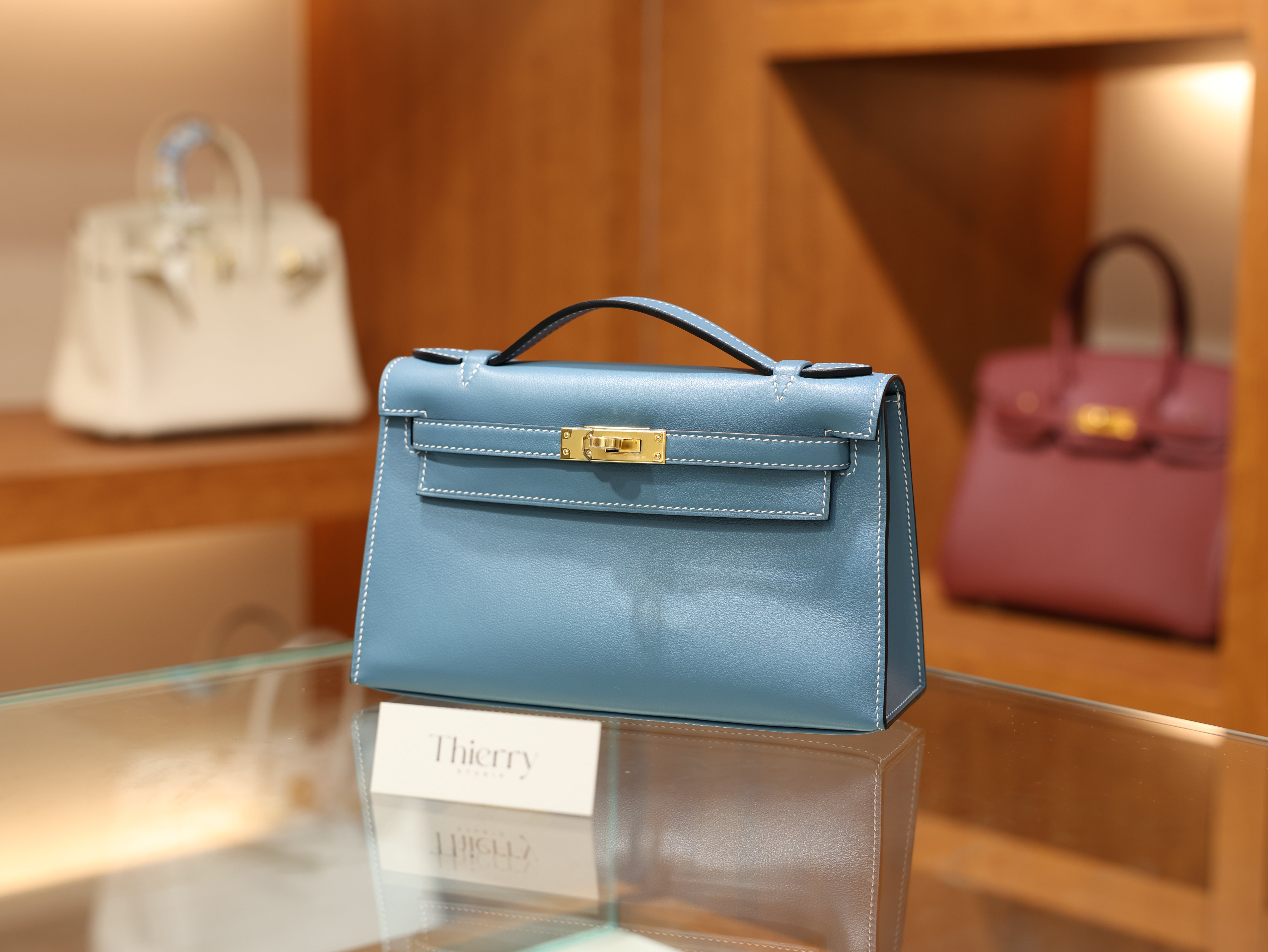 켈리 포쉐트 스위프트 뉴블루진 금장