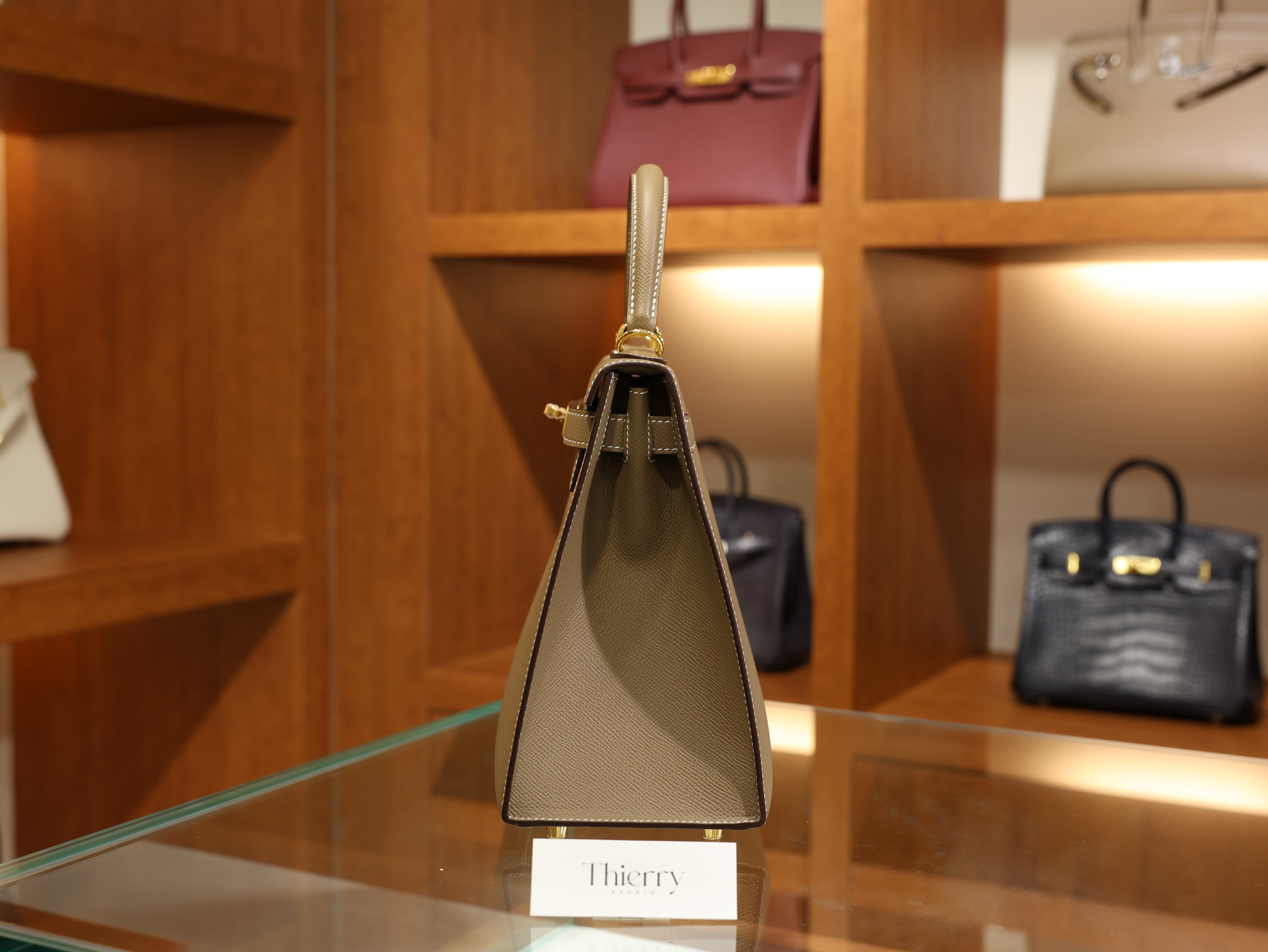 Kelly 28 epsom etoupe GHW