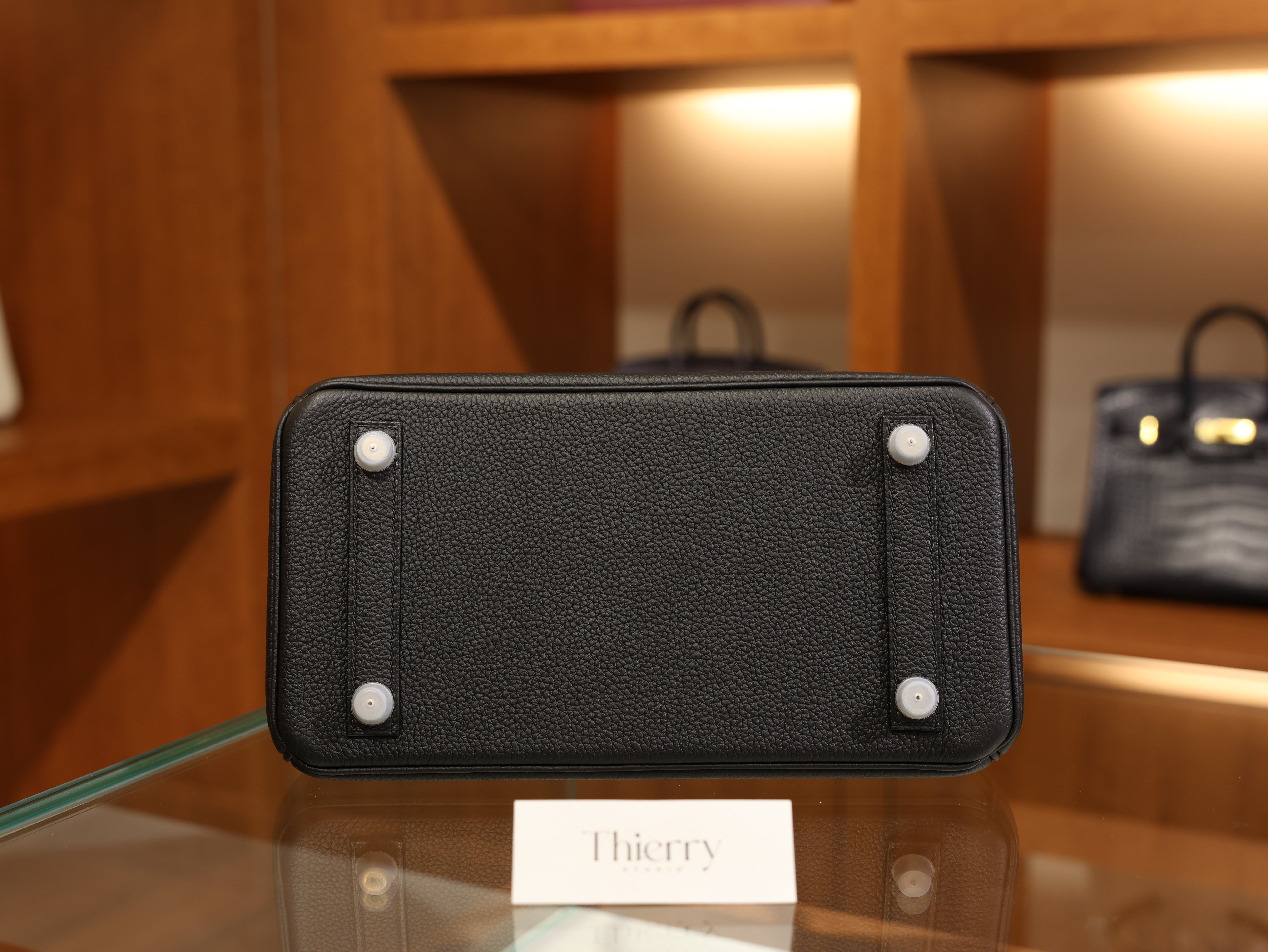 버킨 25 토고 블랙 은장