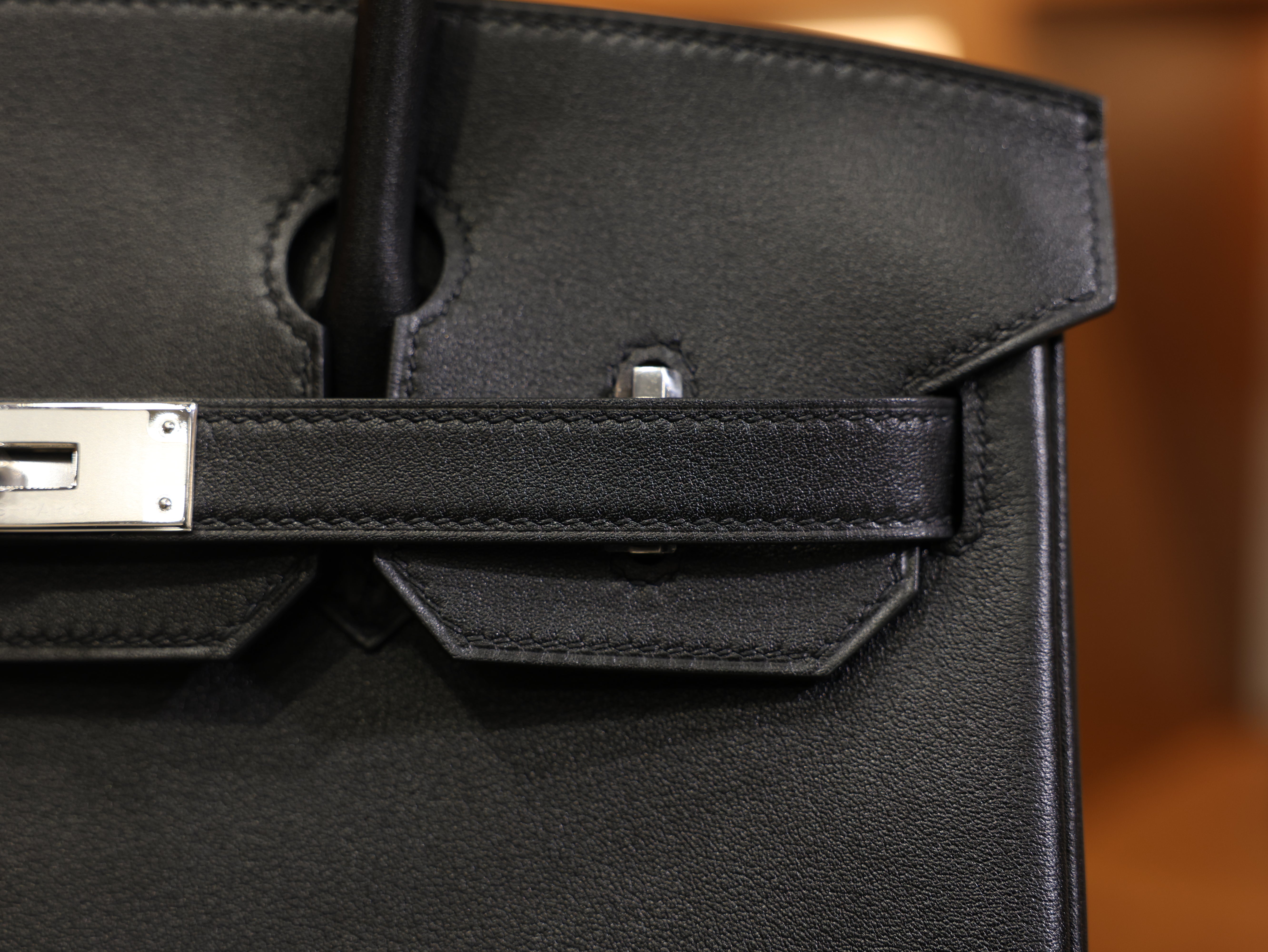 버킨 30 스위프트 블랙 은장