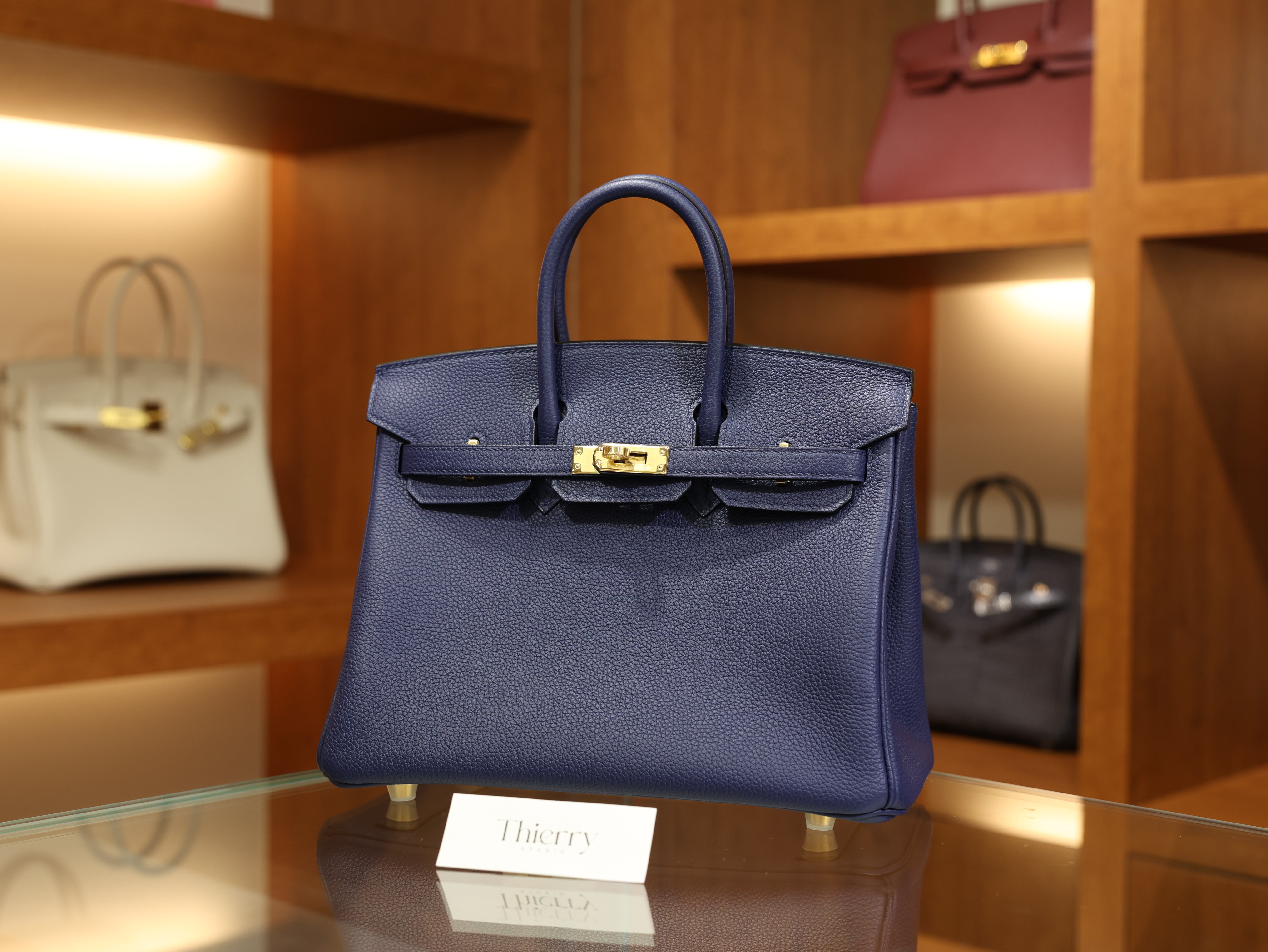 Birkin 25 togo blue saphir GHW