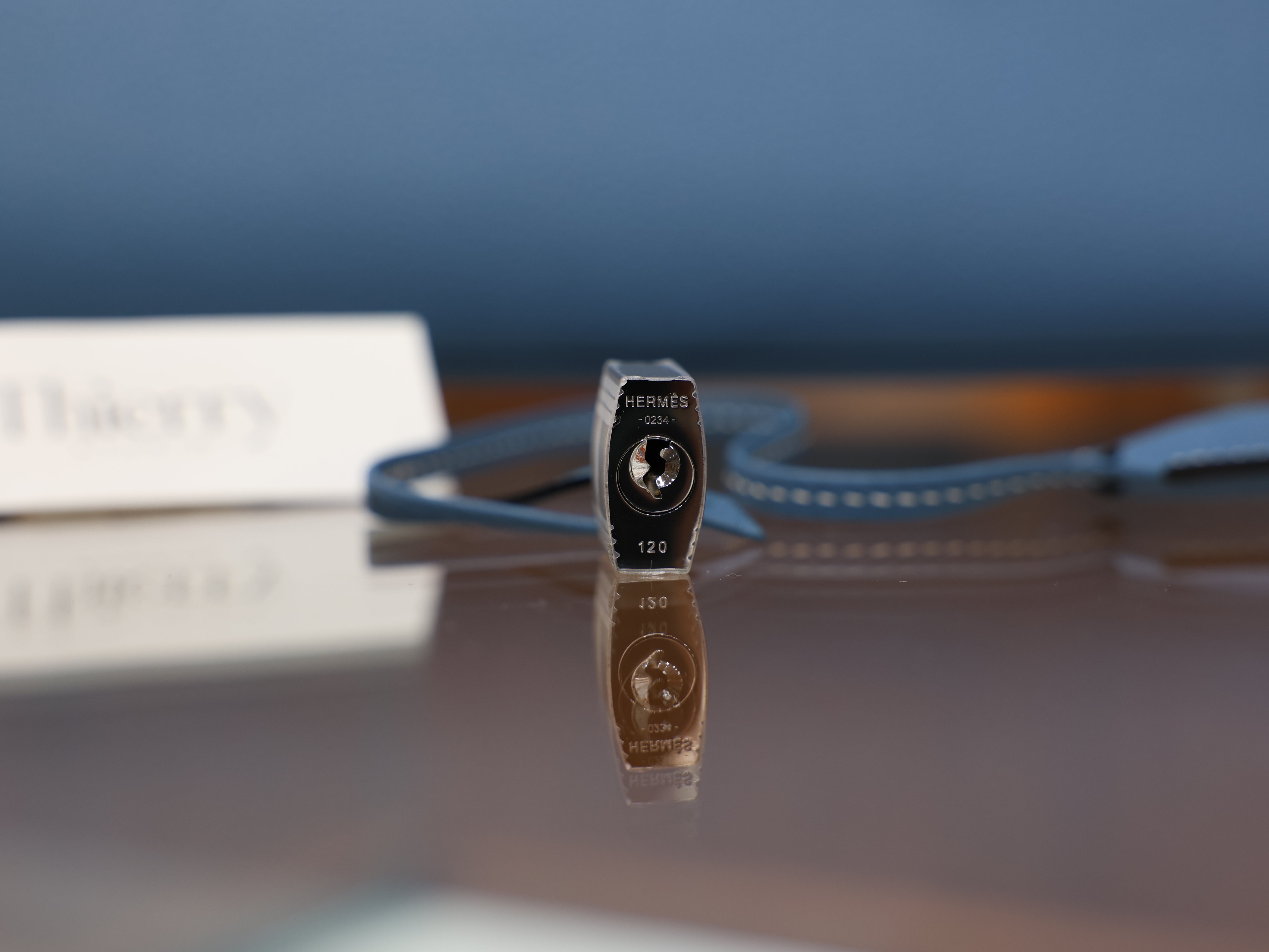 버킨 35 토고 블루진 은장