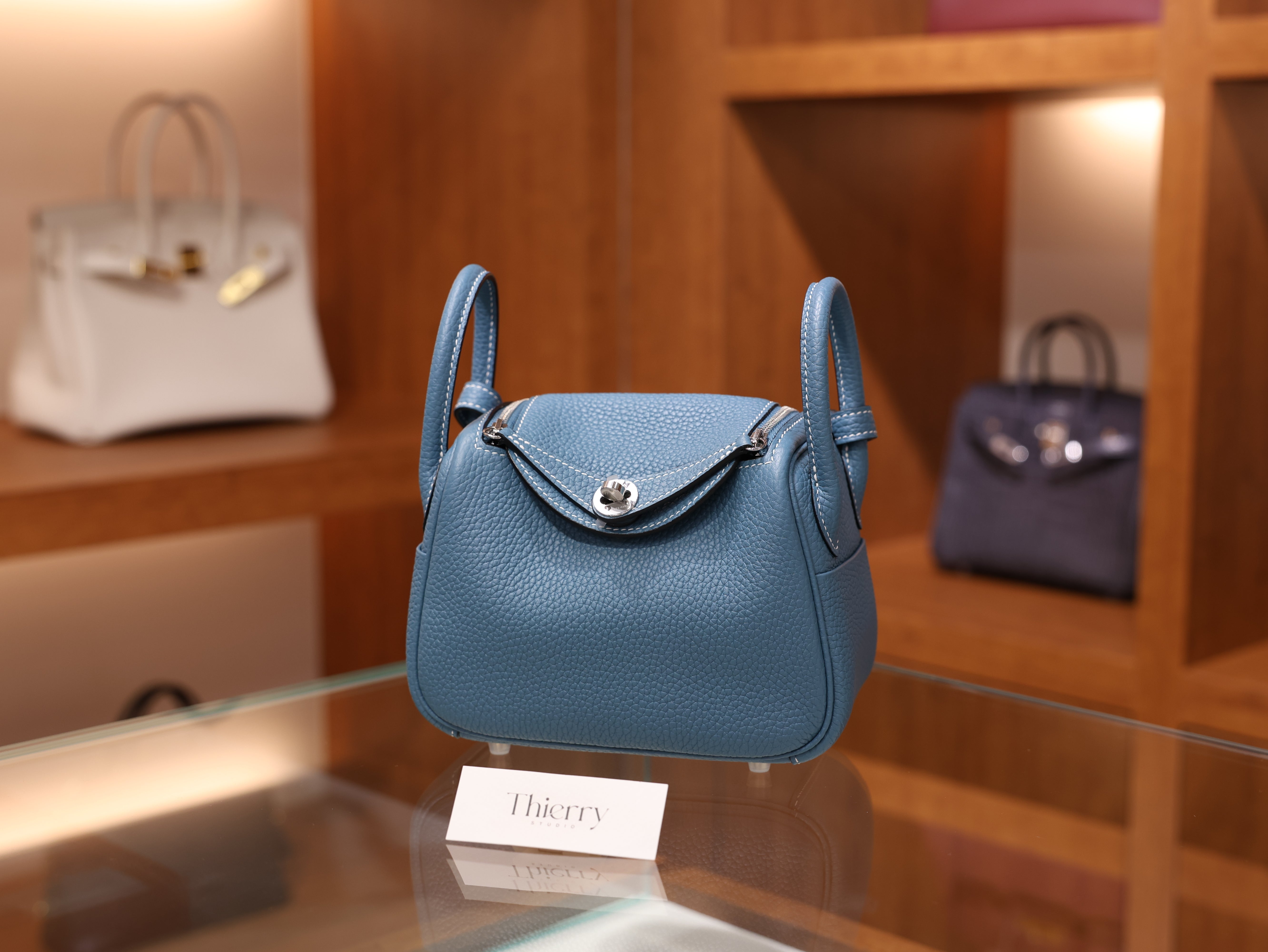 Lindy mini clemence blue jean PHW