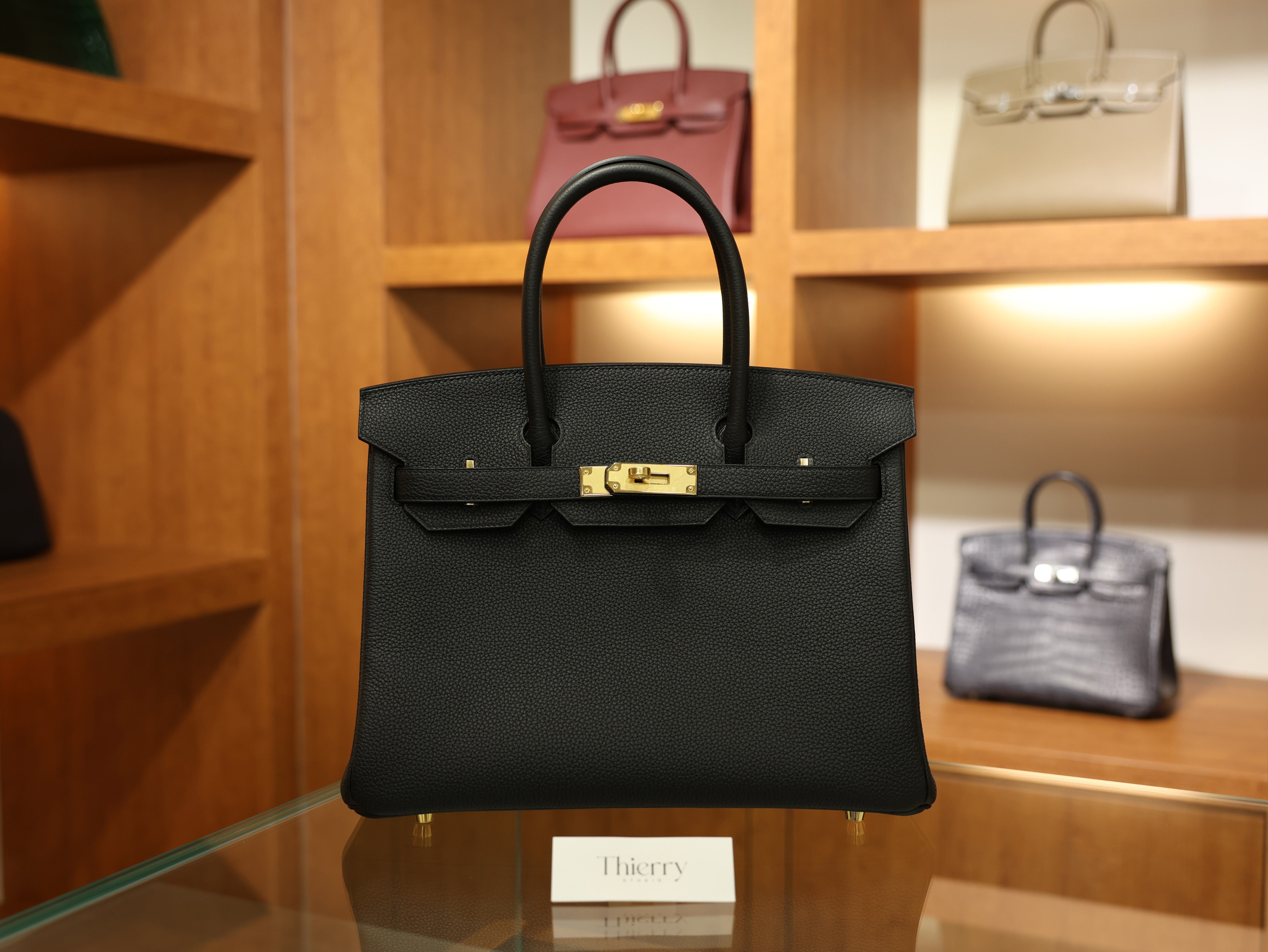 버킨 30 토고 블랙 금장