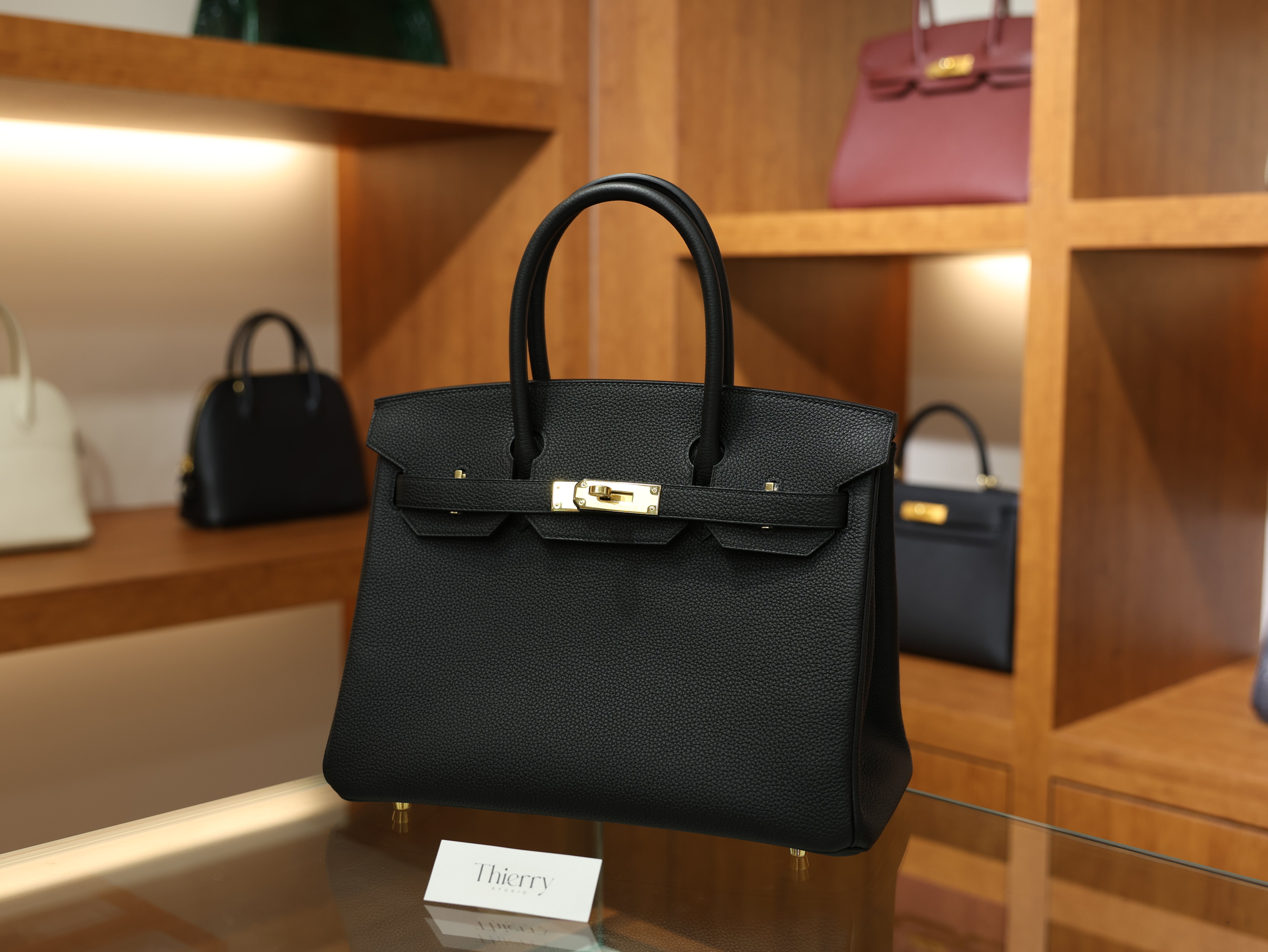 버킨 30 토고 블랙 금장