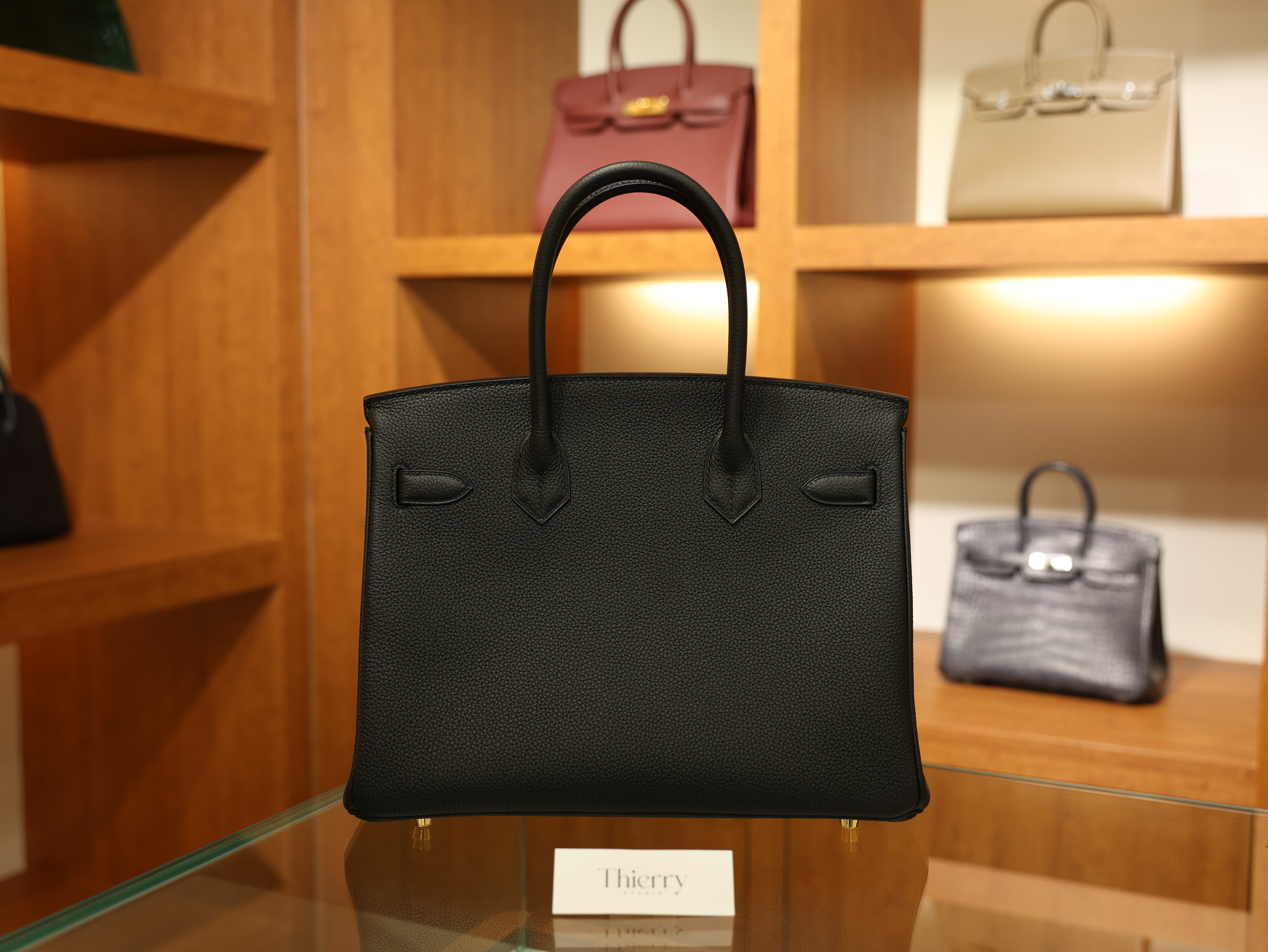 버킨 30 토고 블랙 금장