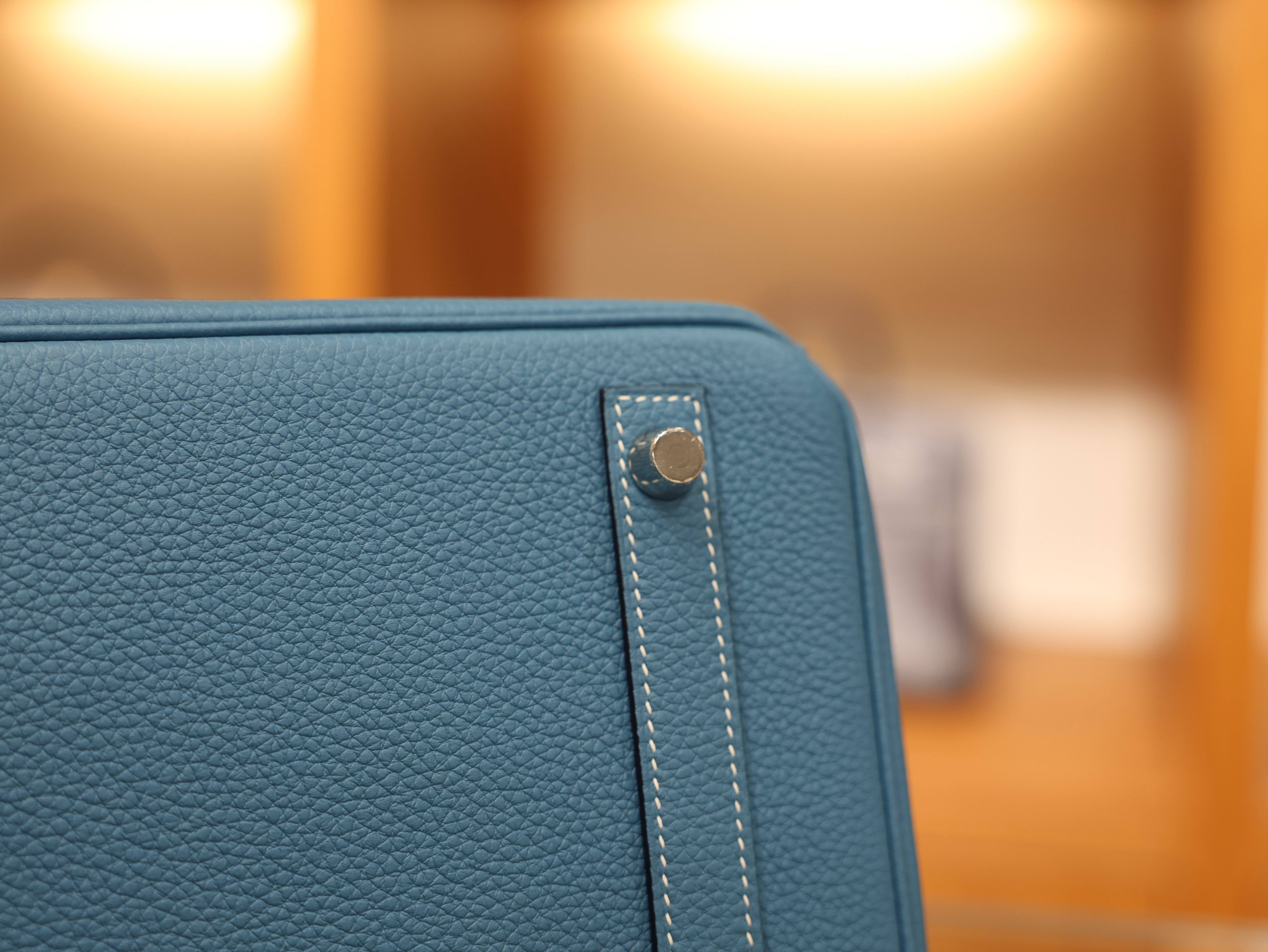 버킨 30 토고 블루진 은장