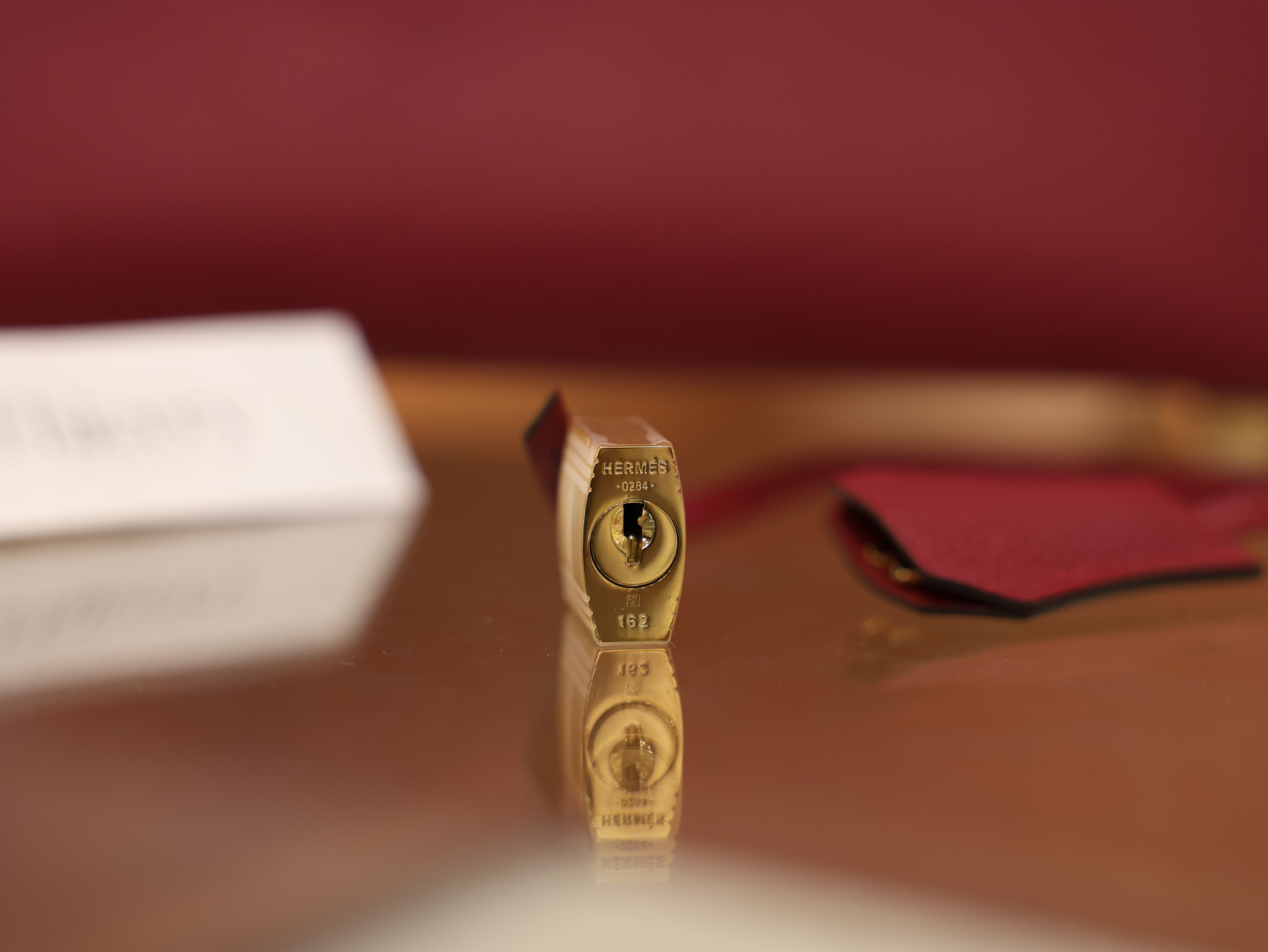 버킨 30 토고 루즈 그라나 금장