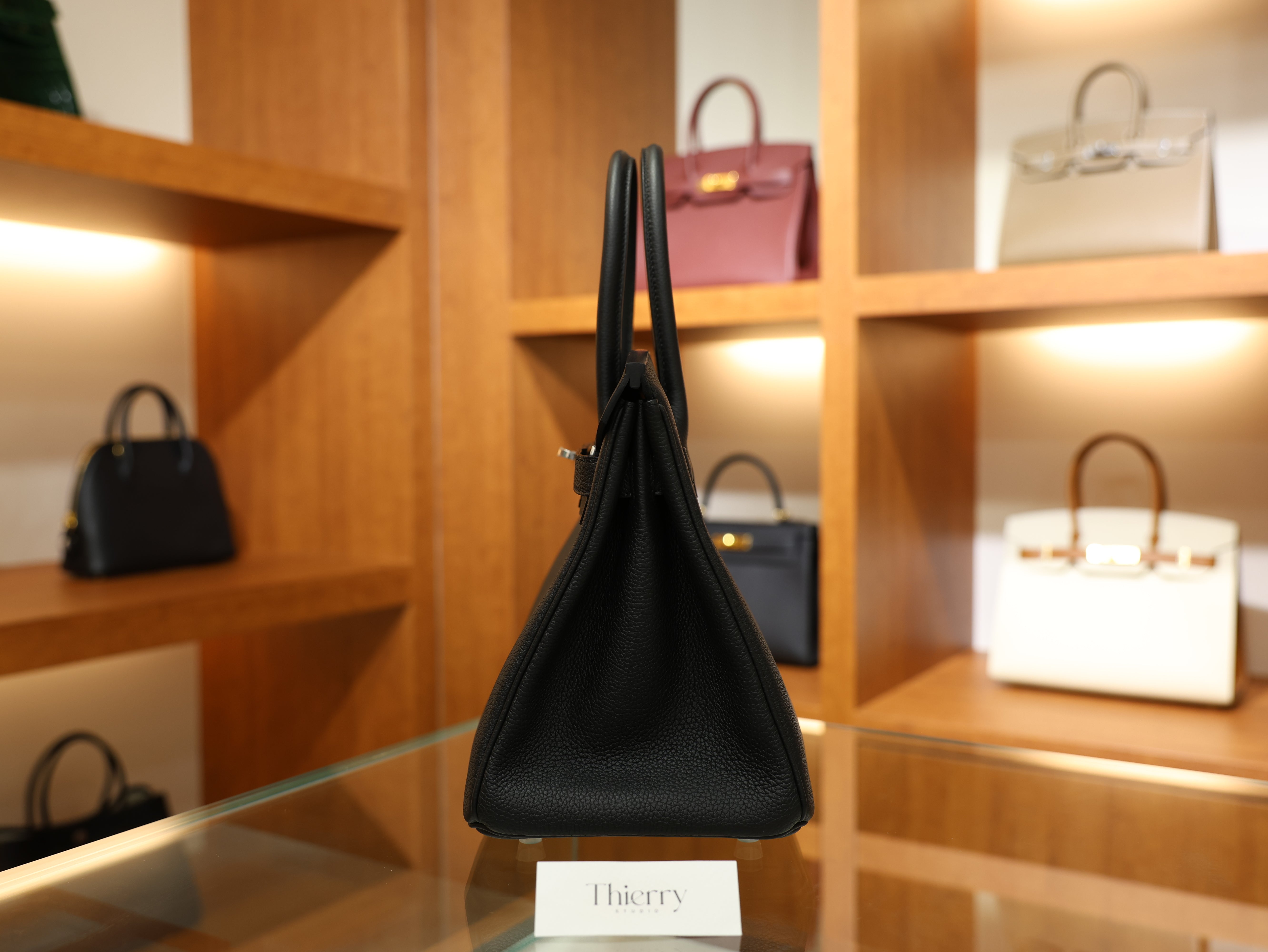 버킨 30 토고 블랙 은장