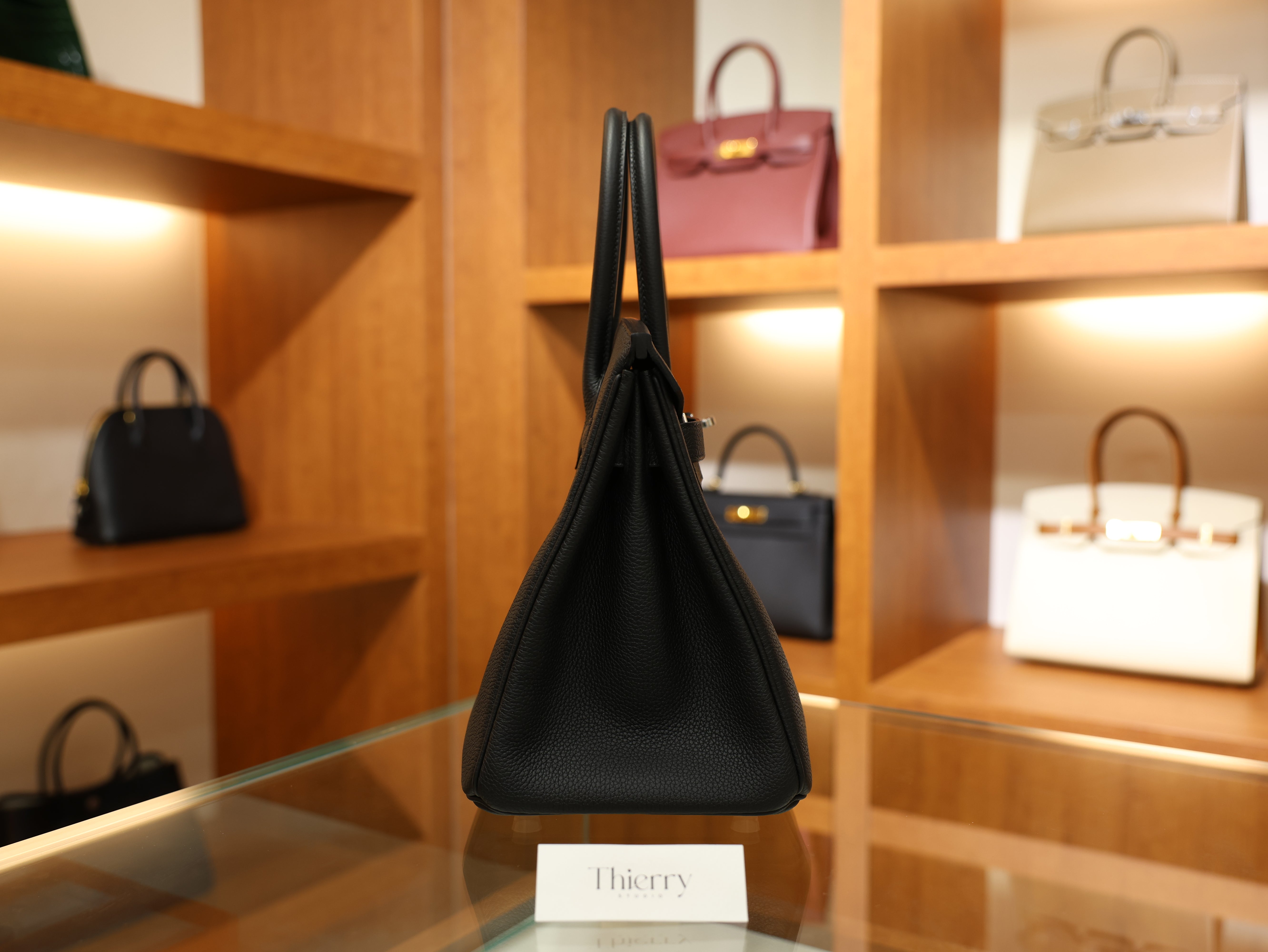 버킨 30 토고 블랙 은장