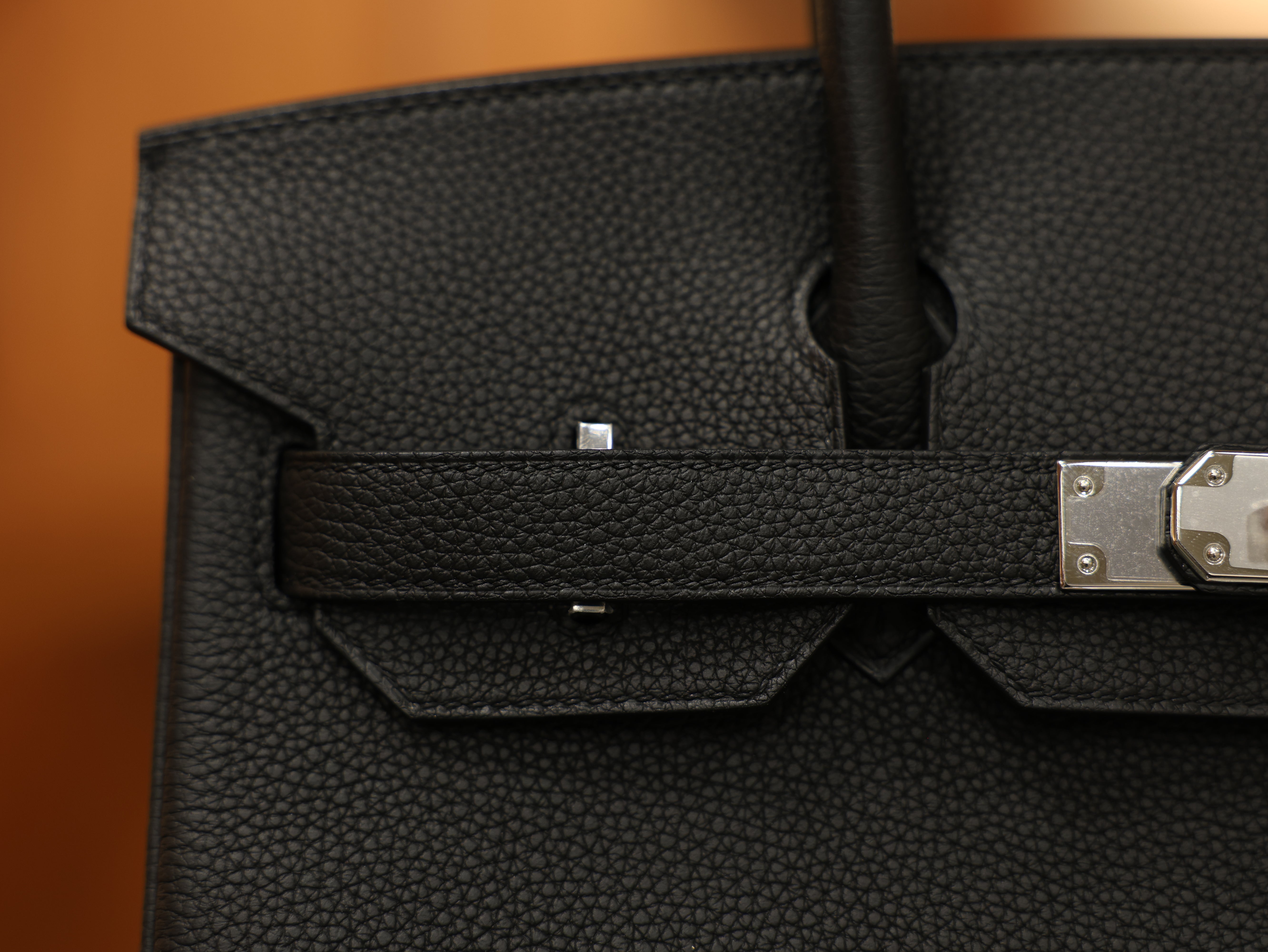 버킨 30 토고 블랙 은장