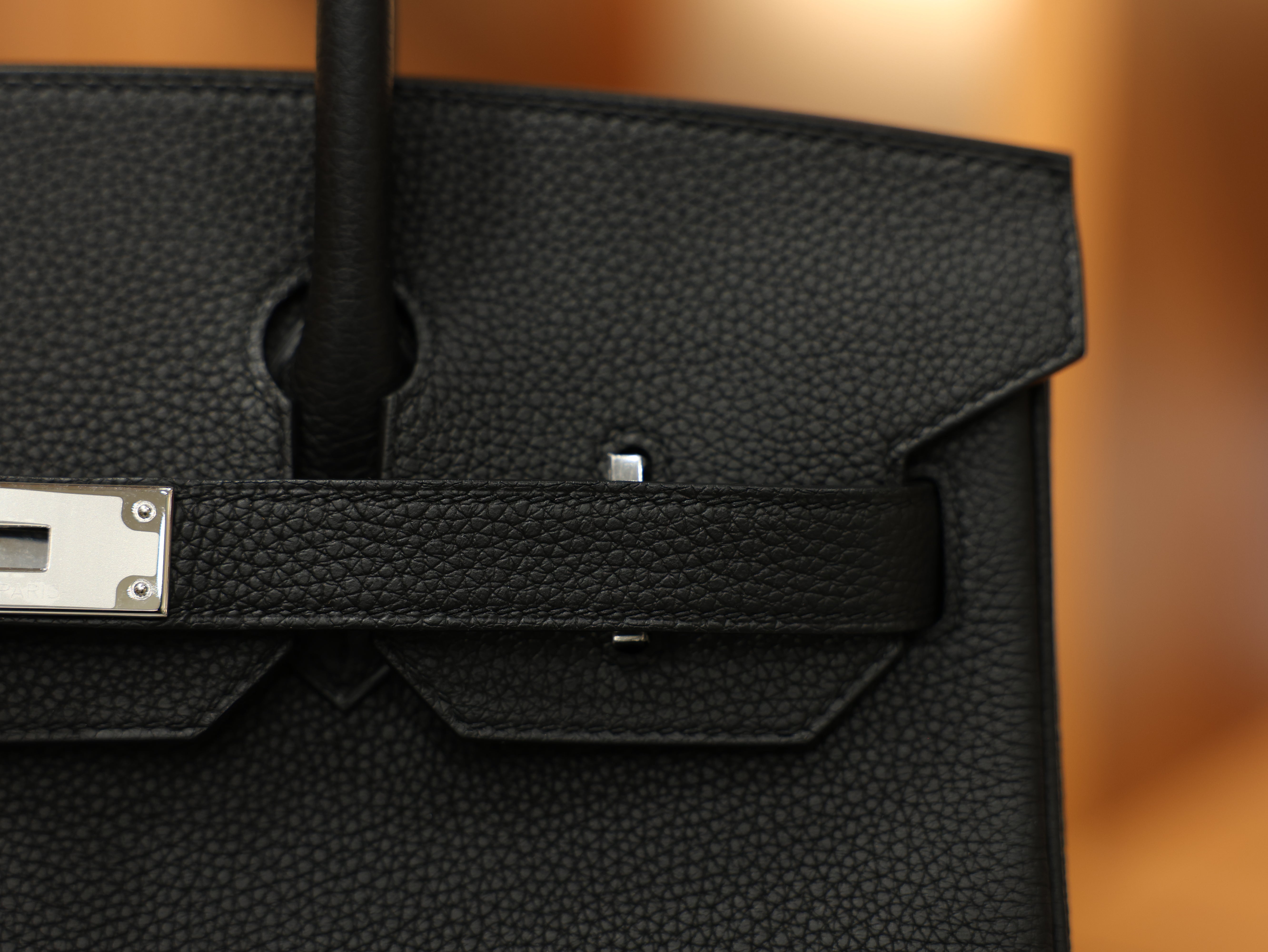 버킨 30 토고 블랙 은장