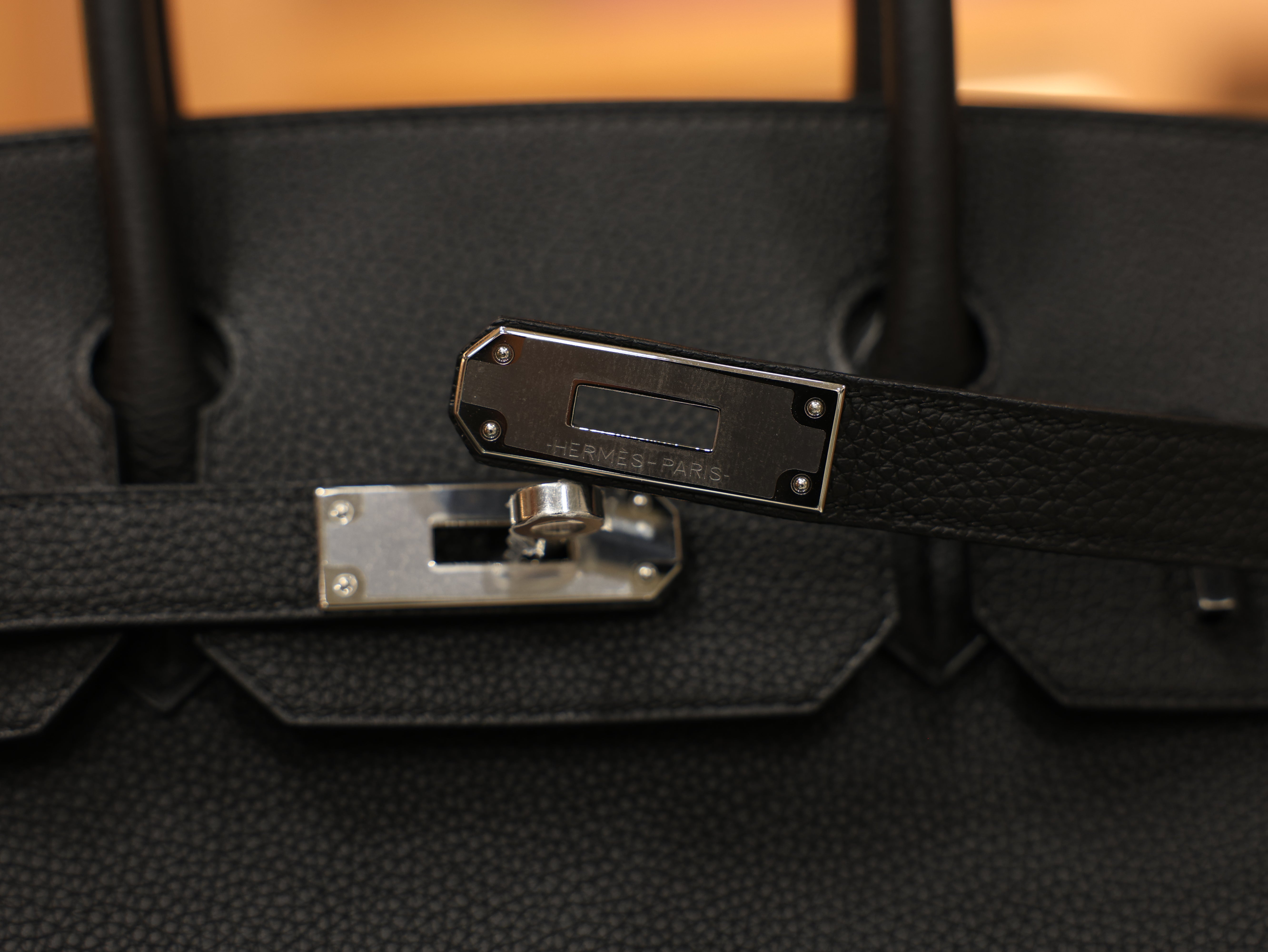 버킨 30 토고 블랙 은장