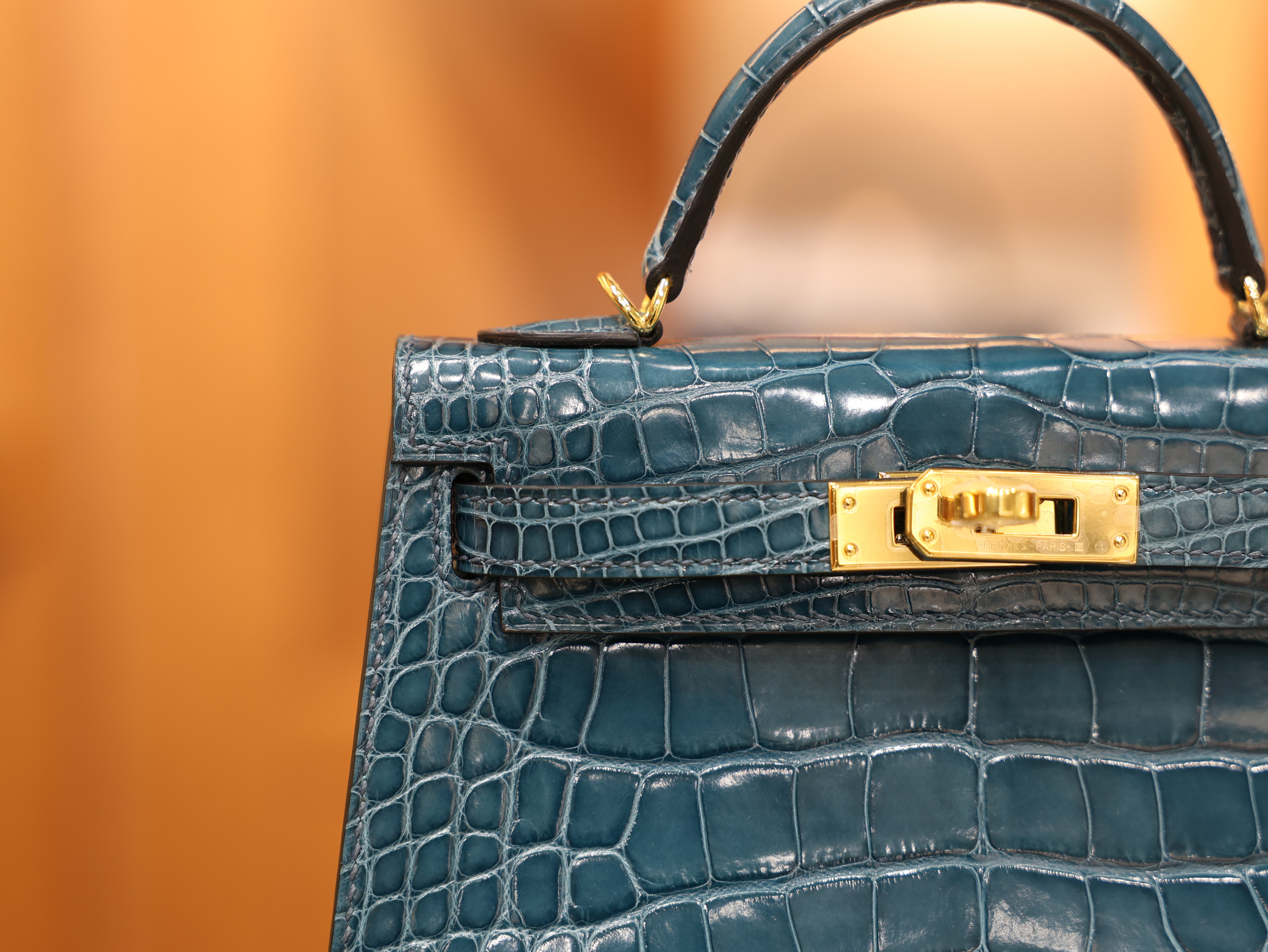 미니 켈리 샤이니 엘리게이터 베르트 보스포어 금장