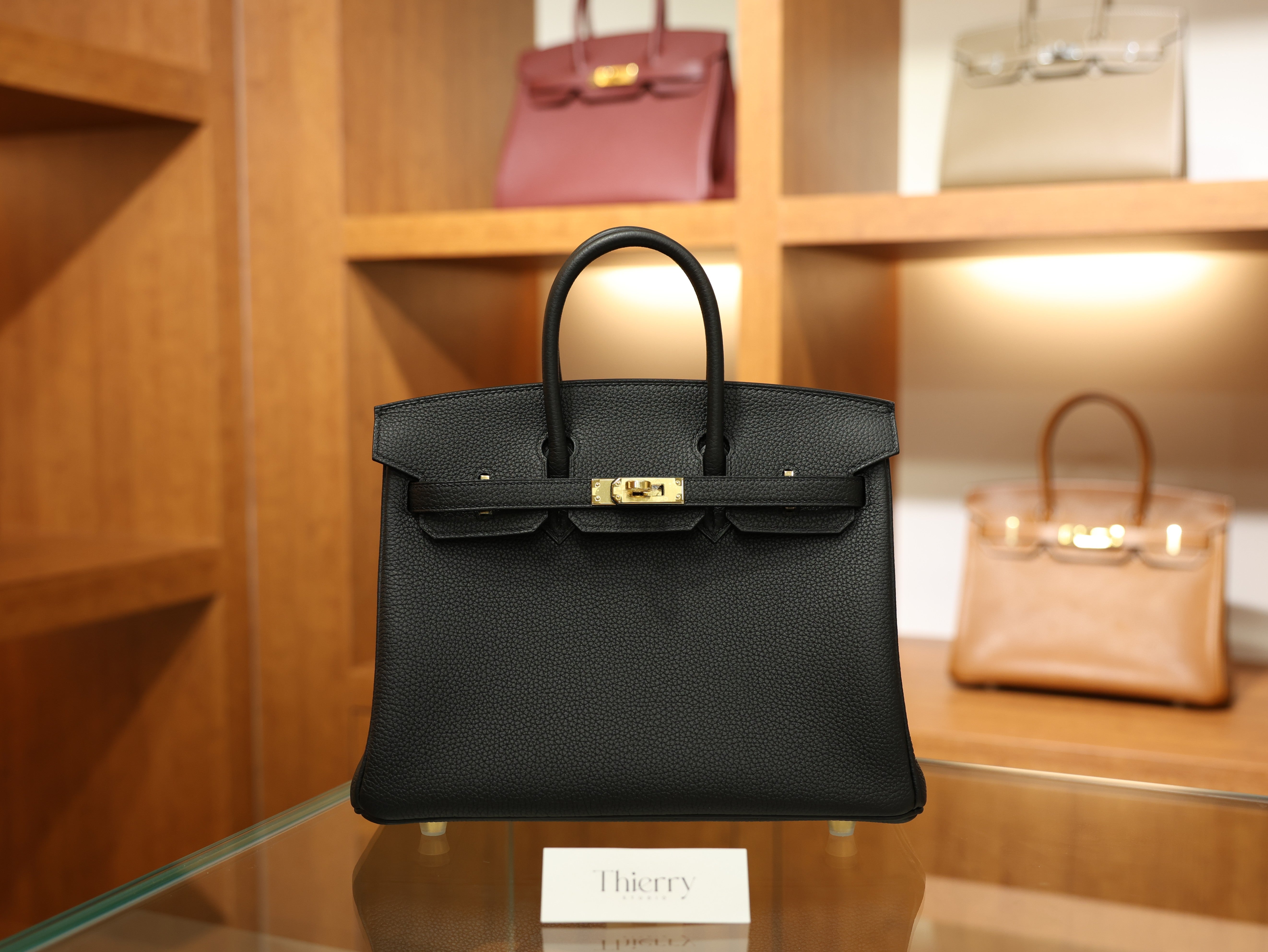 버킨 25 토고 블랙 금장