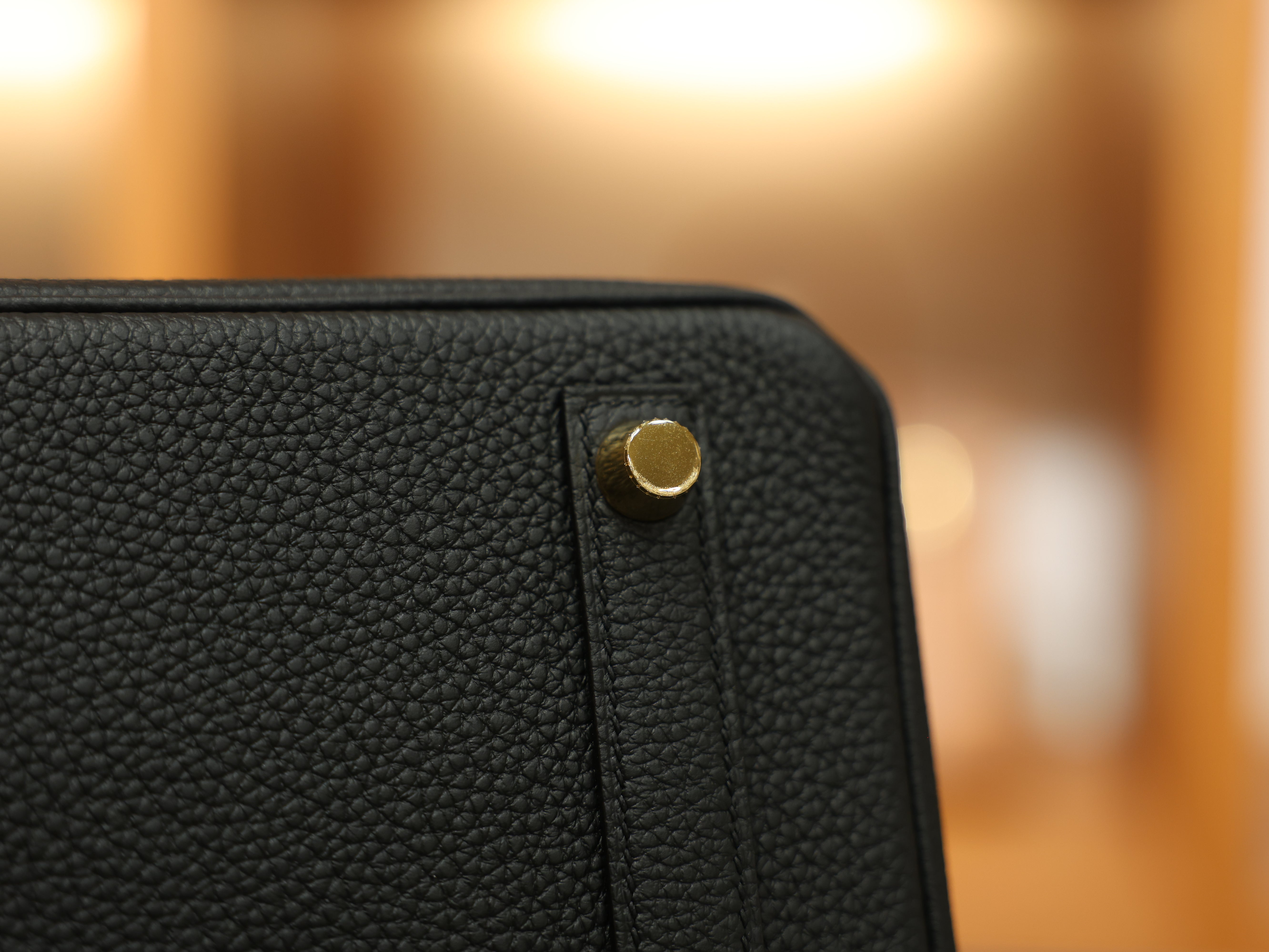 버킨 25 토고 블랙 금장