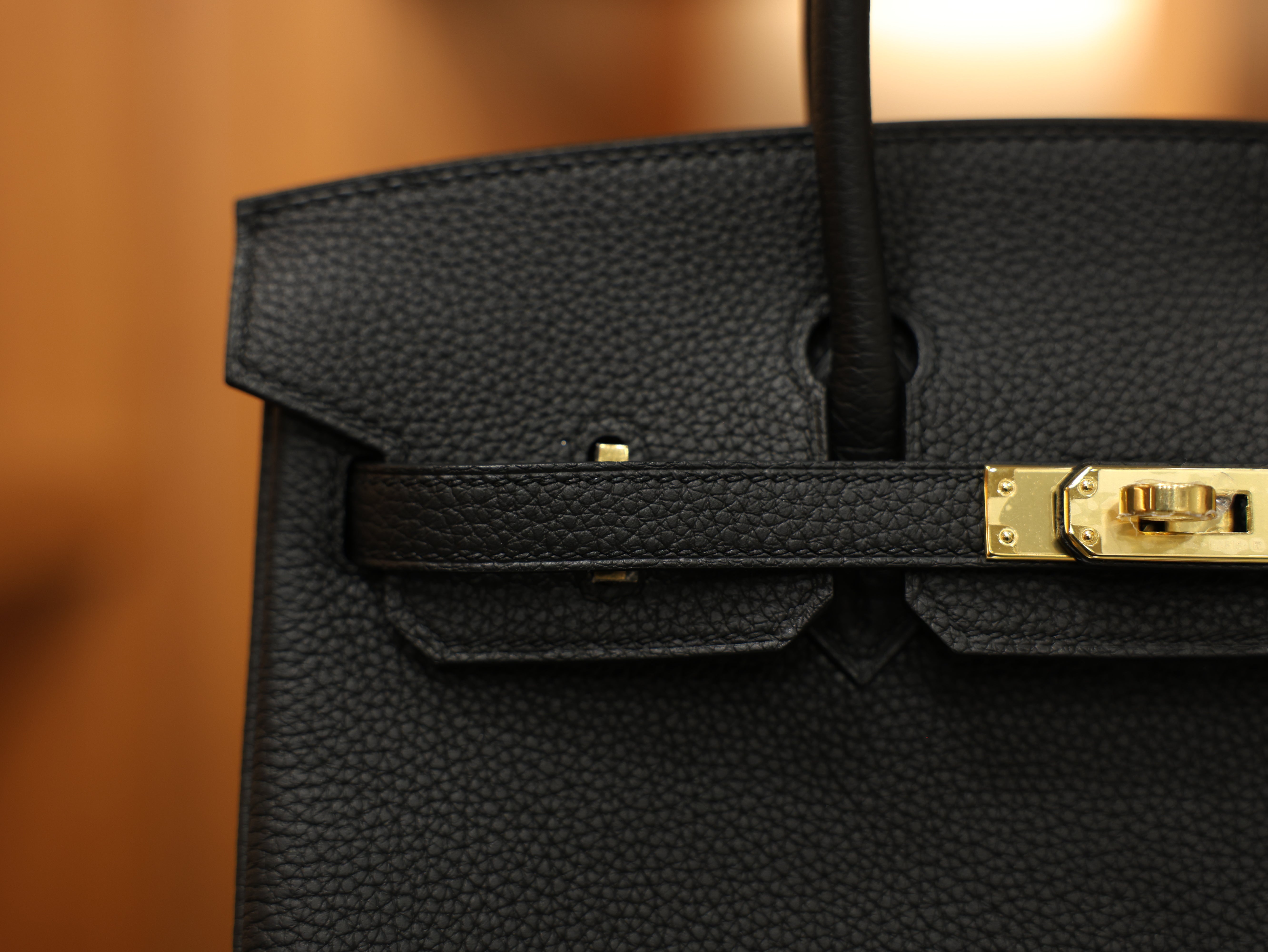 버킨 25 토고 블랙 금장