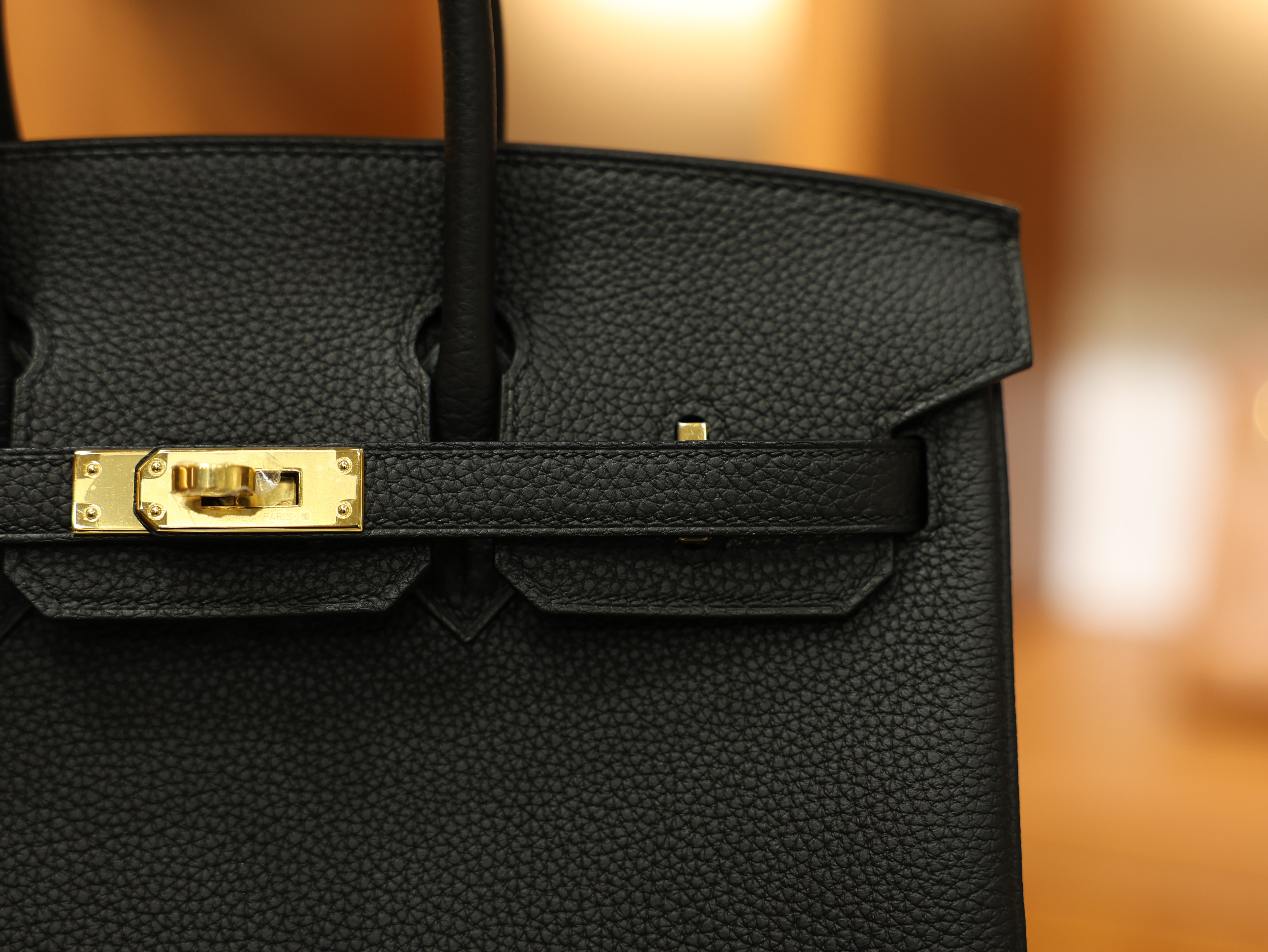 버킨 25 토고 블랙 금장