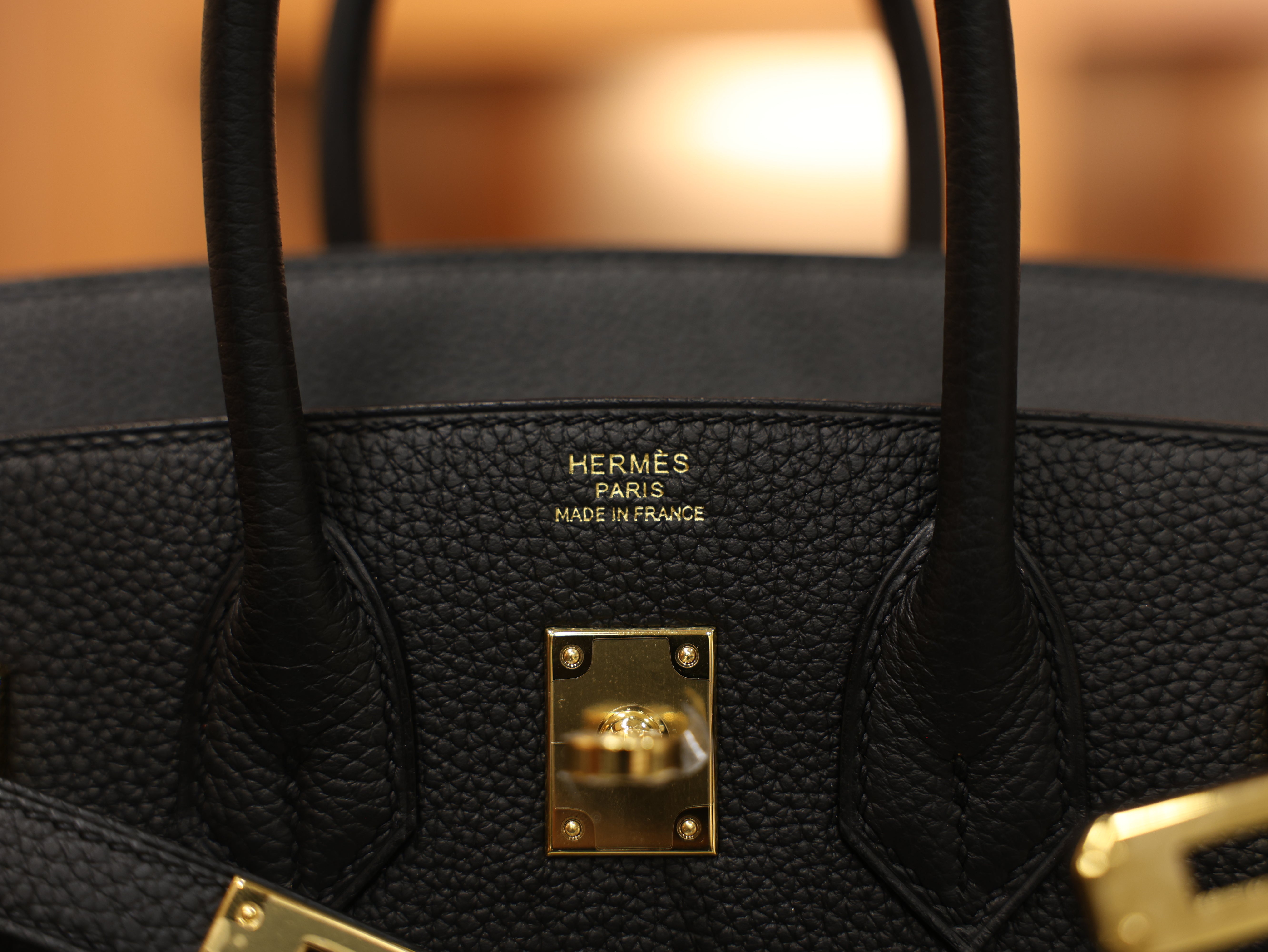 버킨 25 토고 블랙 금장