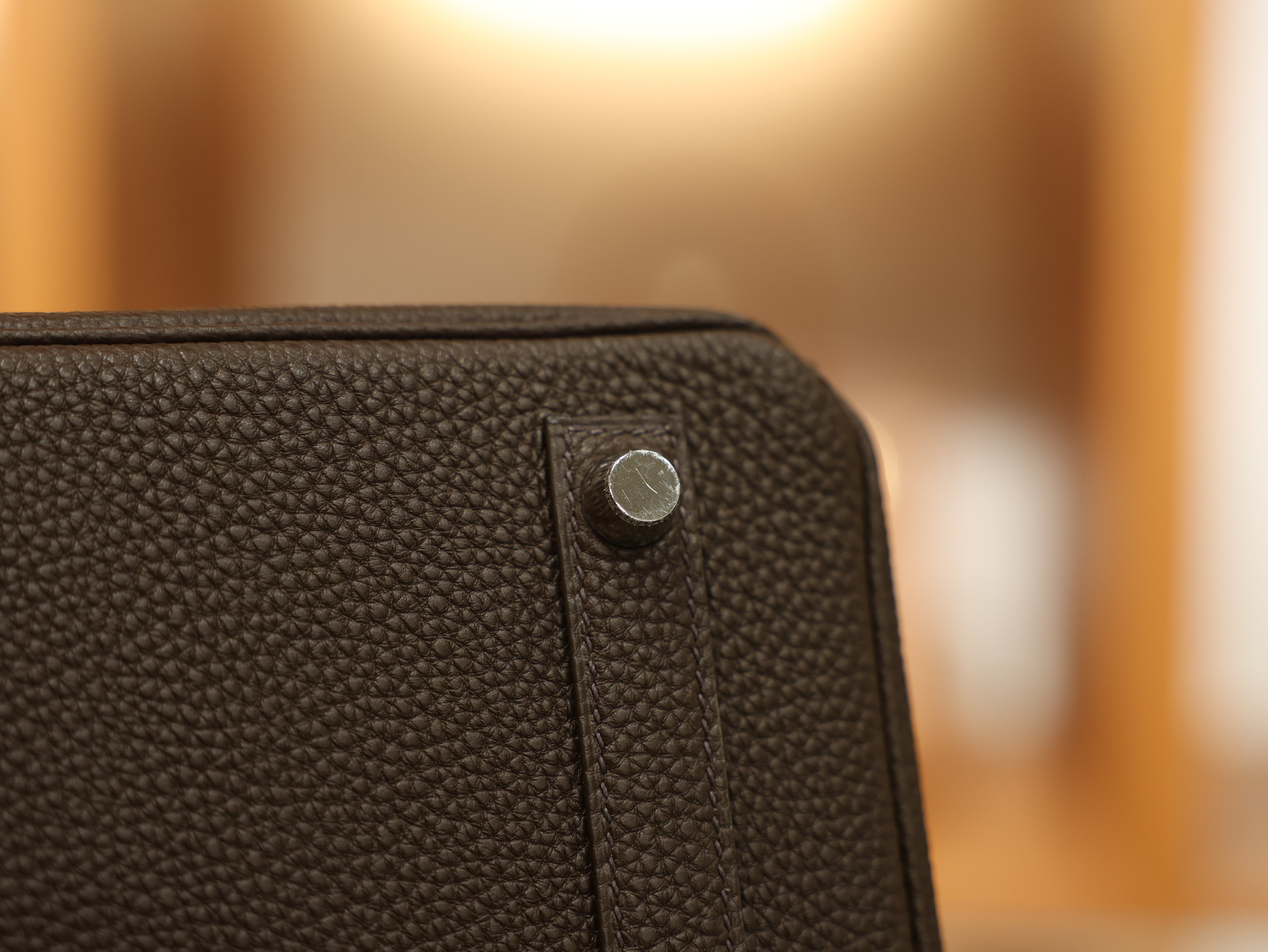 버킨 25 터치 무광 초콜렛 은장