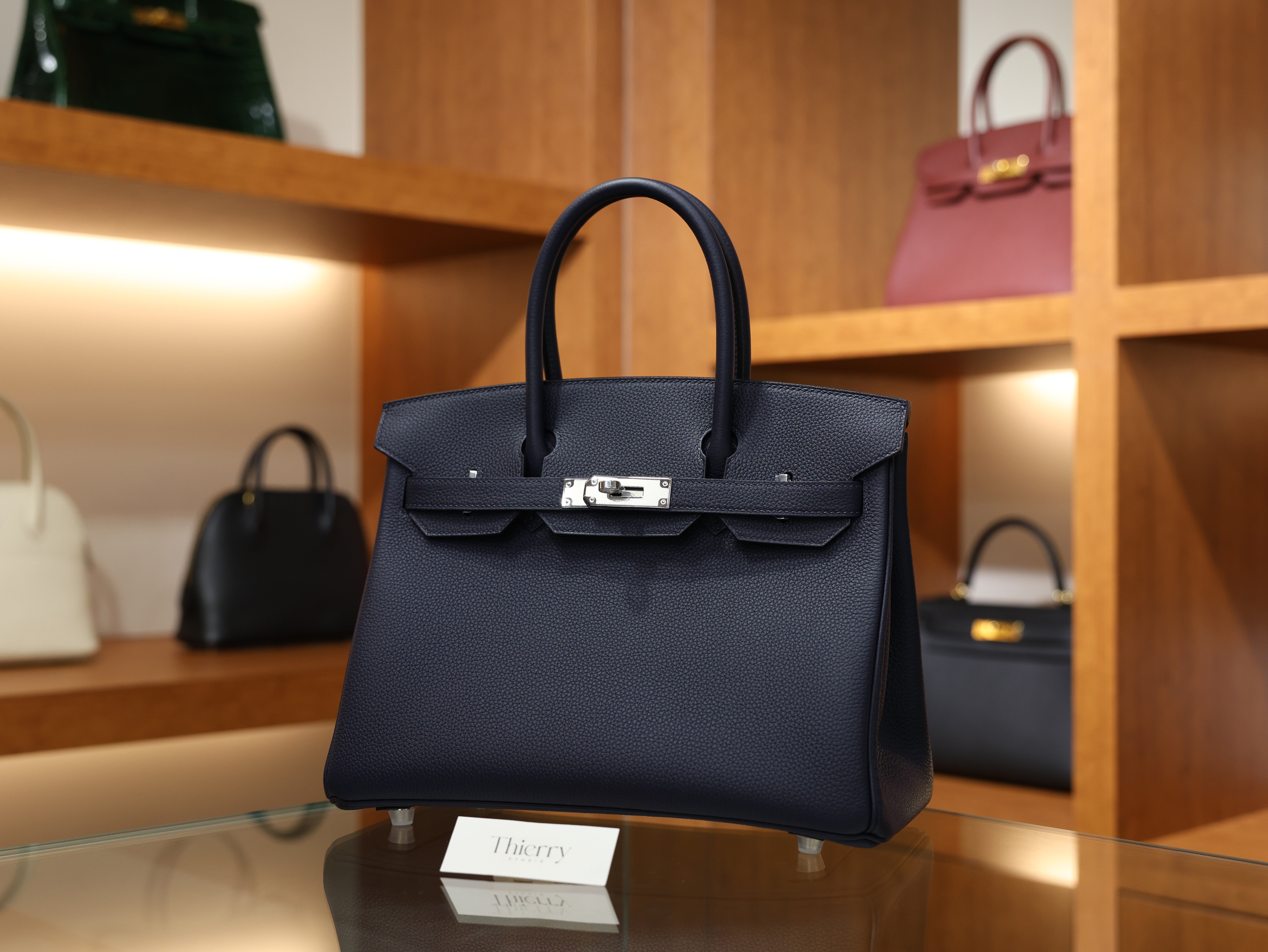 버킨 30 토고 블루뉘 은장