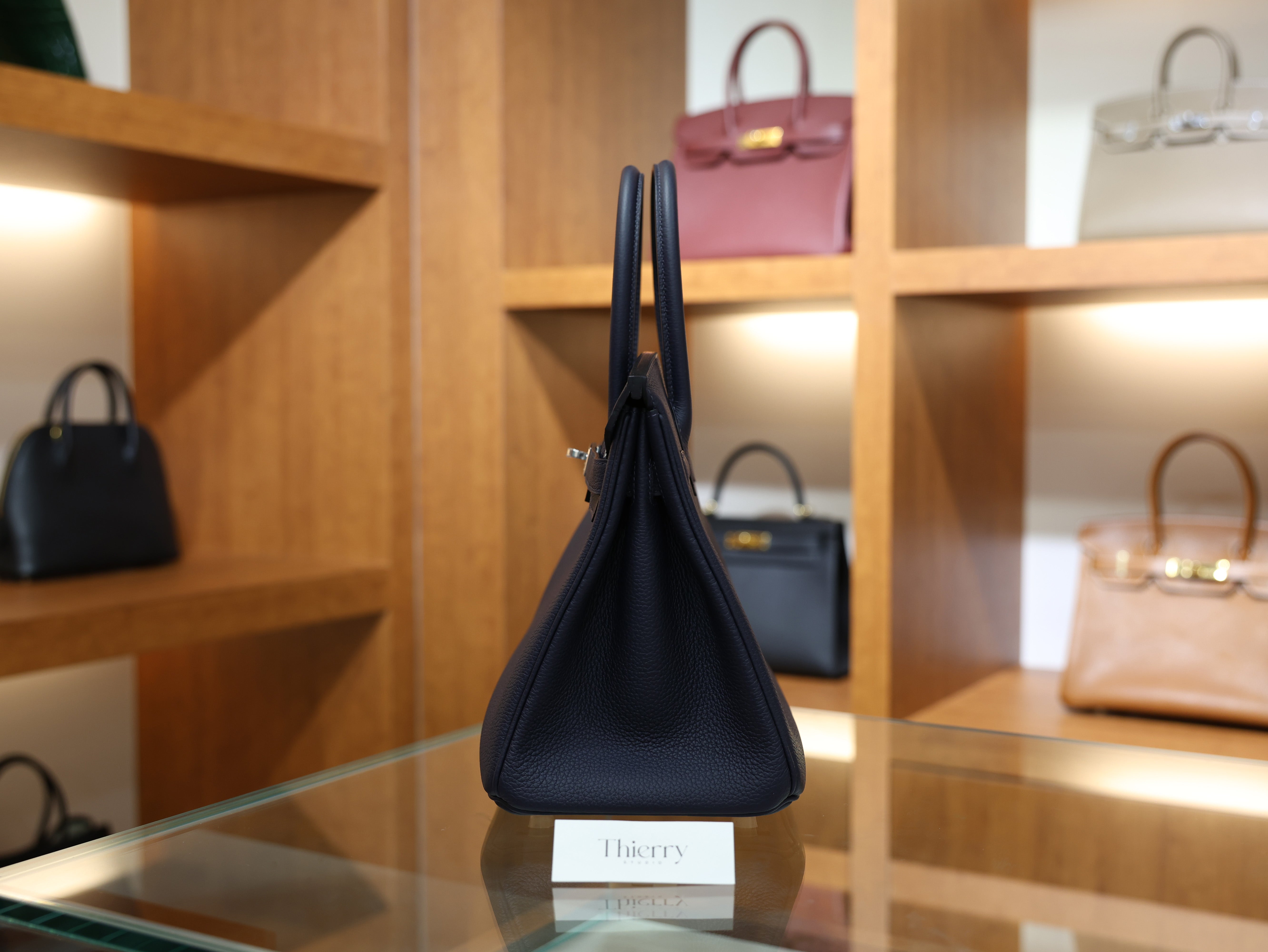 버킨 30 토고 블루뉘 은장