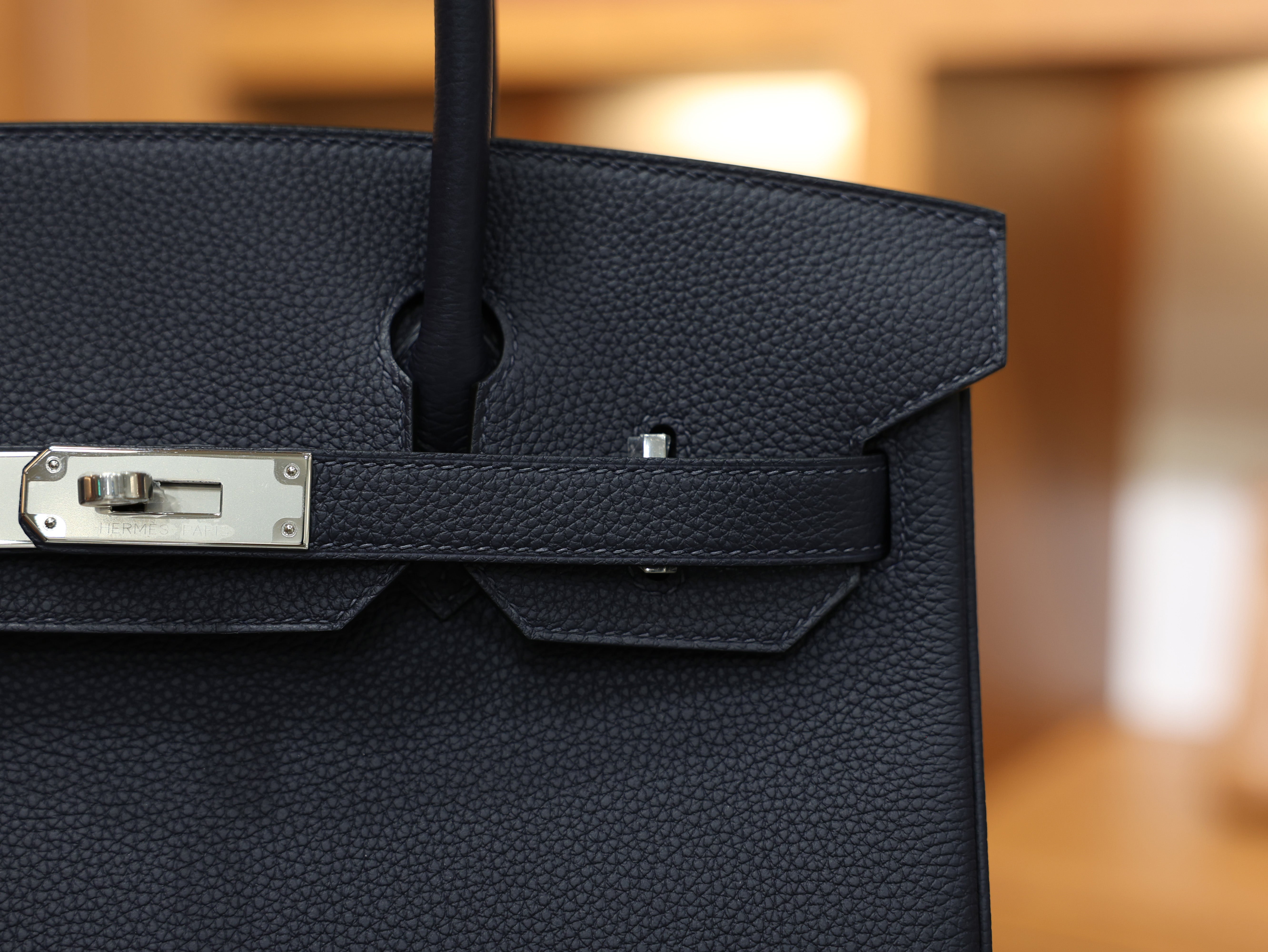 버킨 30 토고 블루뉘 은장