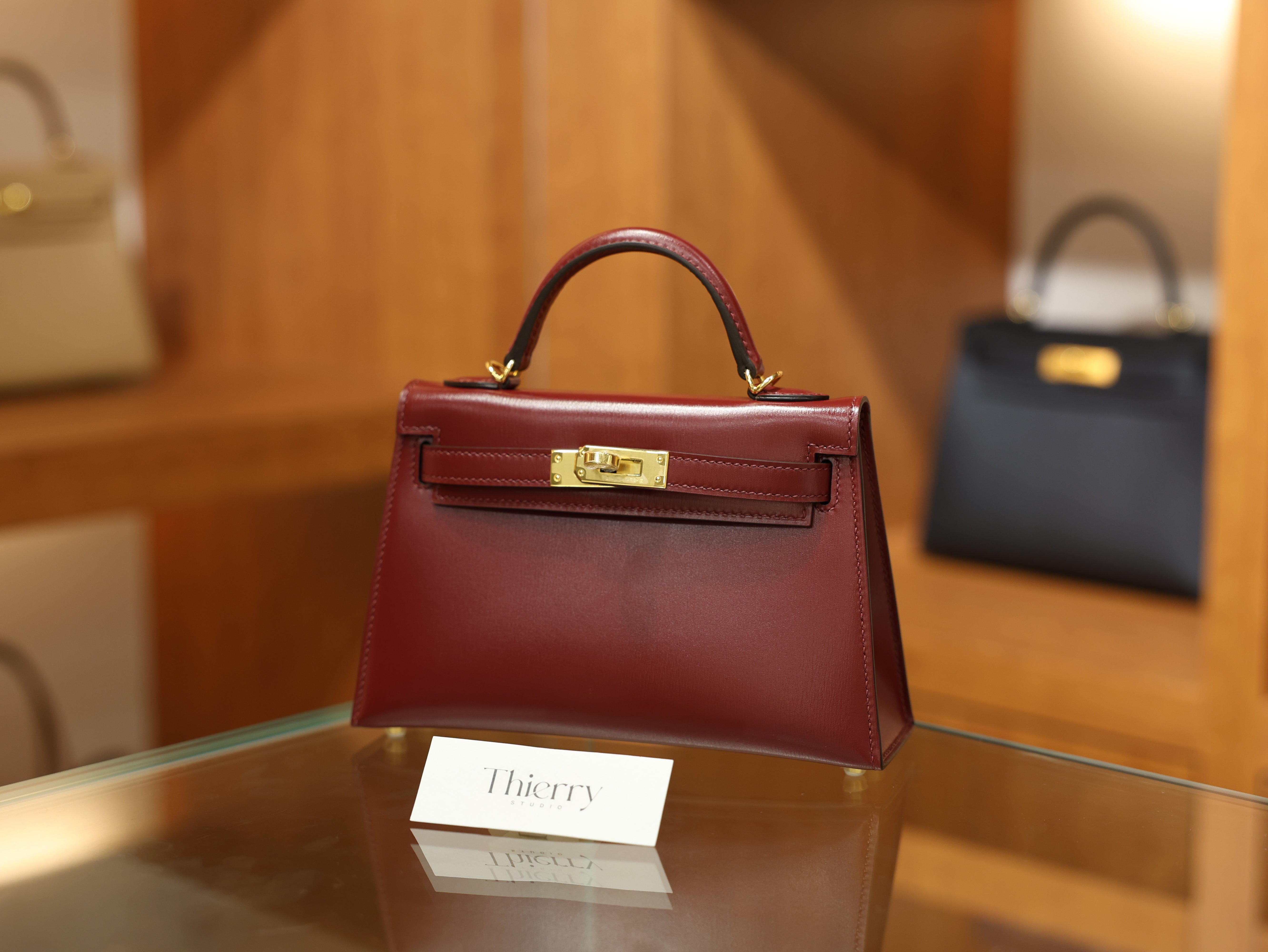 미니 켈리 복스 루즈아쉬 금장