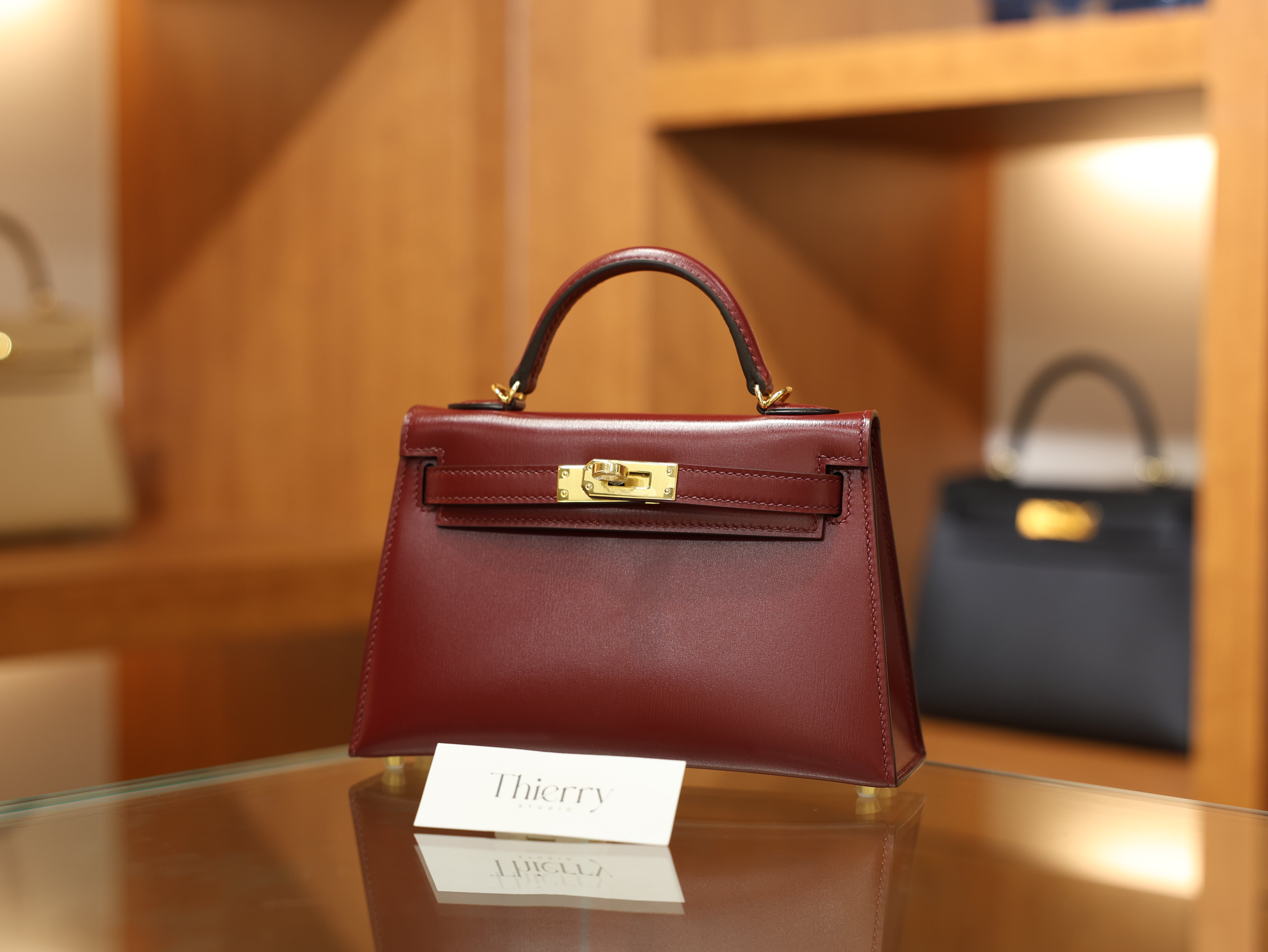 미니 켈리 복스 루즈아쉬 금장