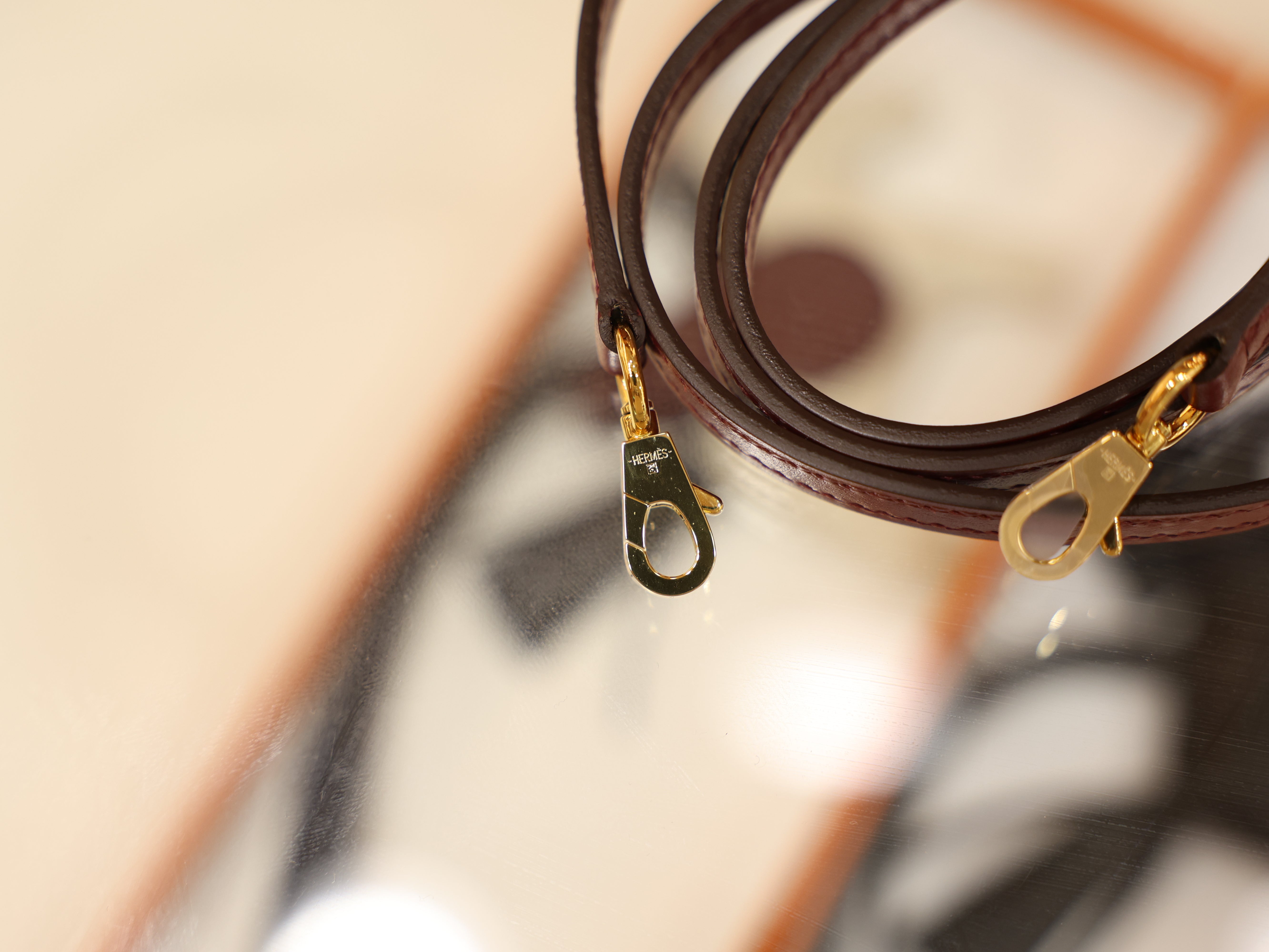 미니 켈리 복스 루즈아쉬 금장