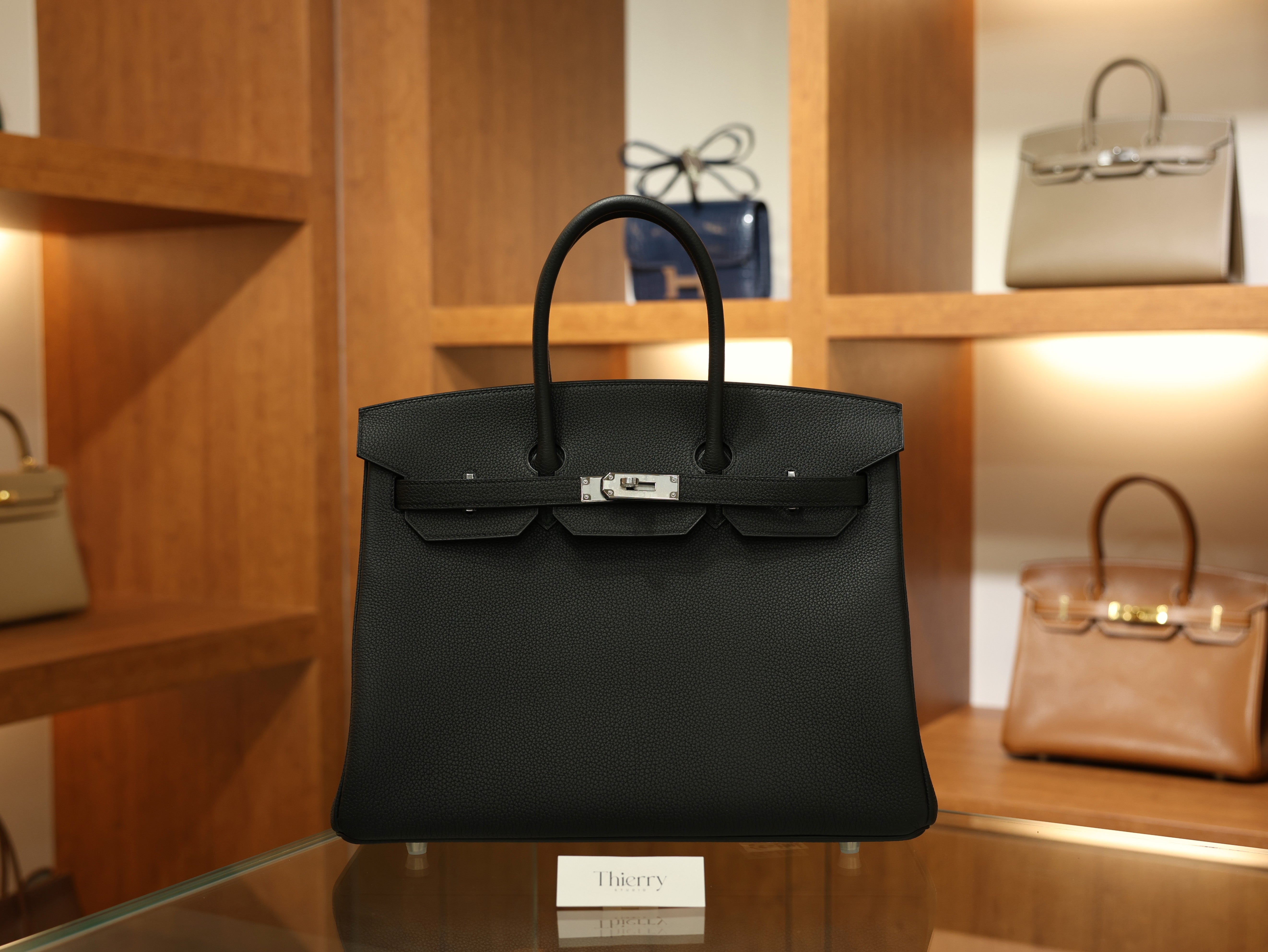 버킨 35 토고 블랙 은장