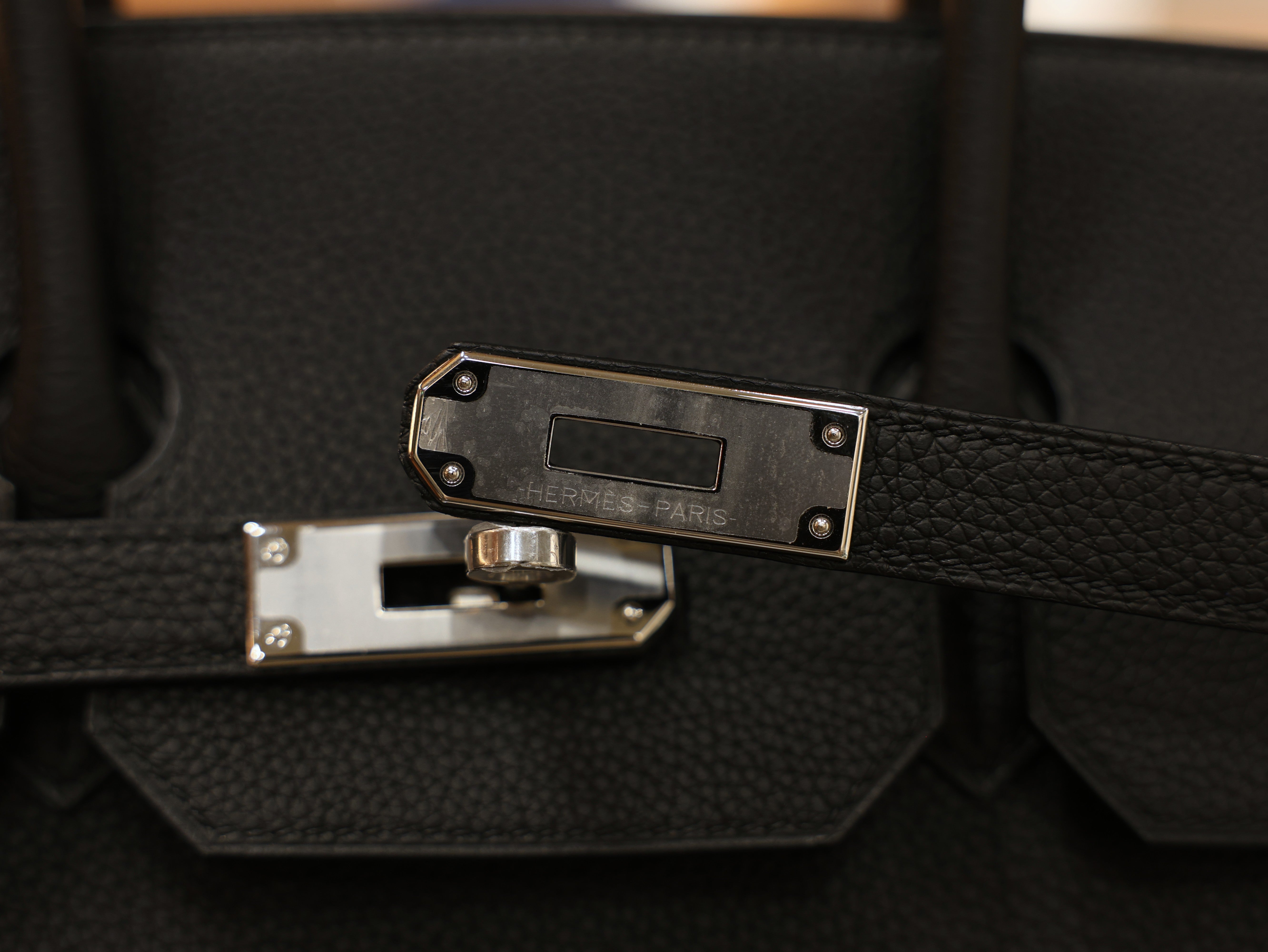 버킨 35 토고 블랙 은장