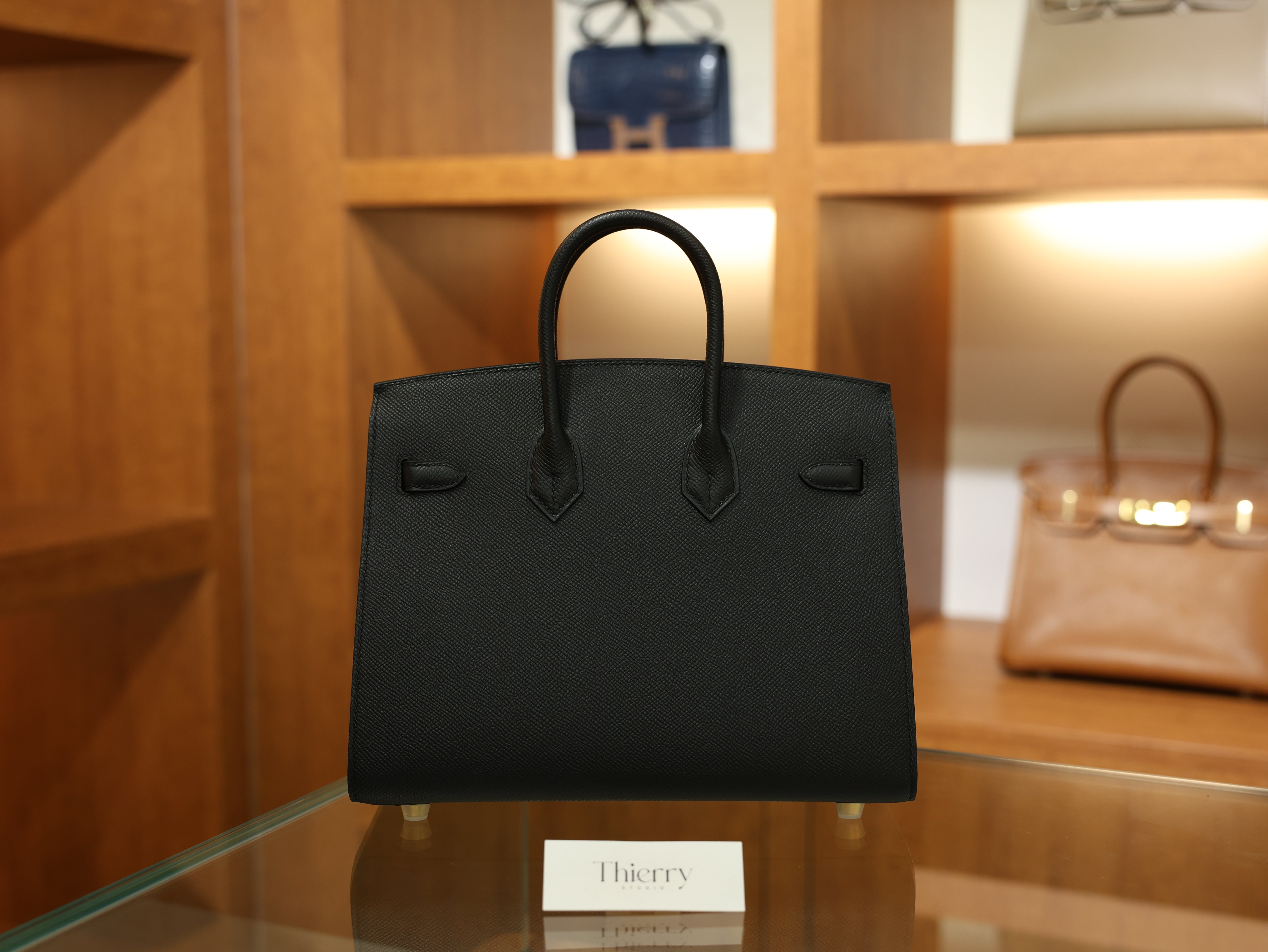 버킨 25 앱송 셀리에 블랙 금장