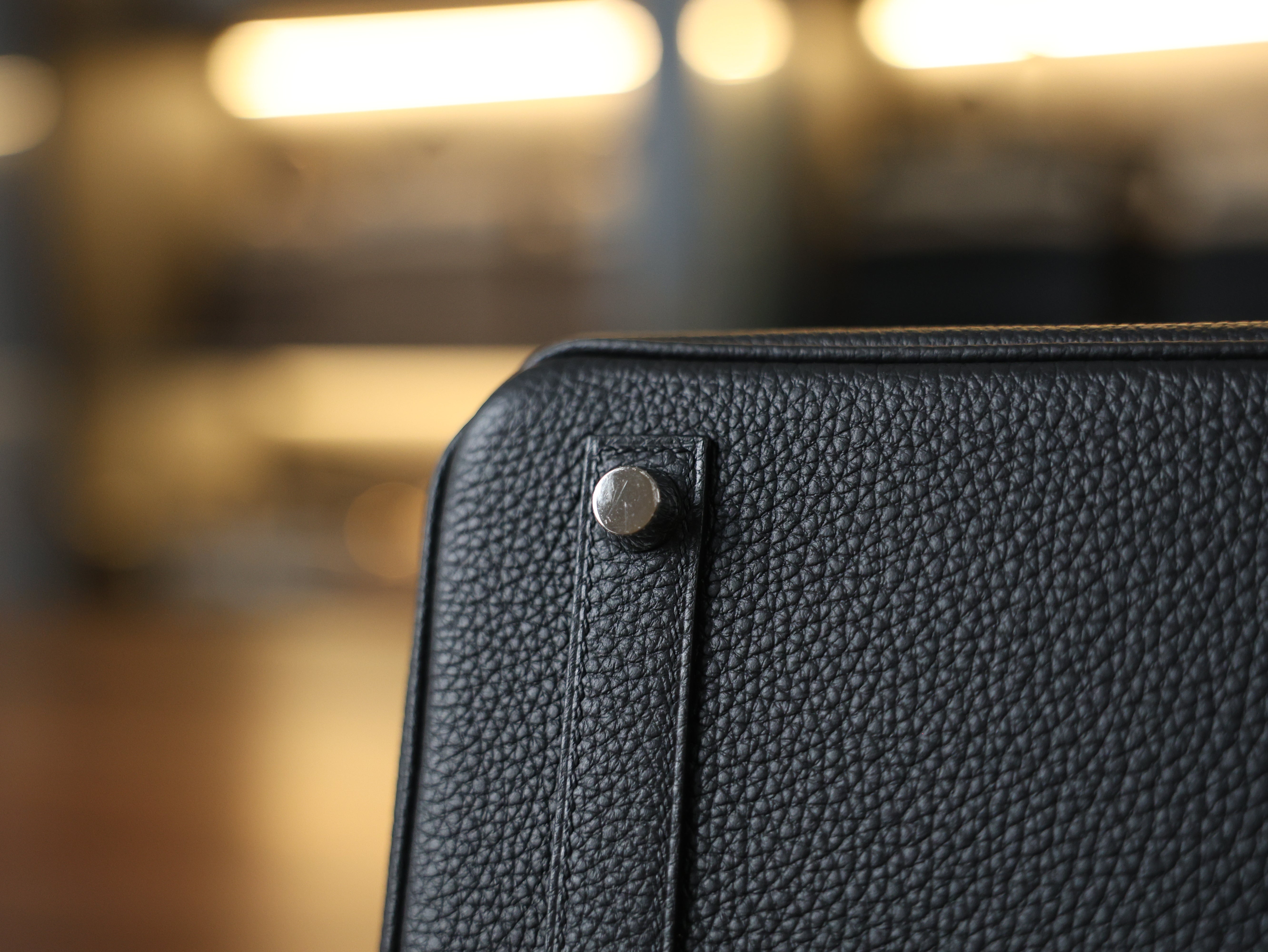 버킨 25 토고 블랙 은장