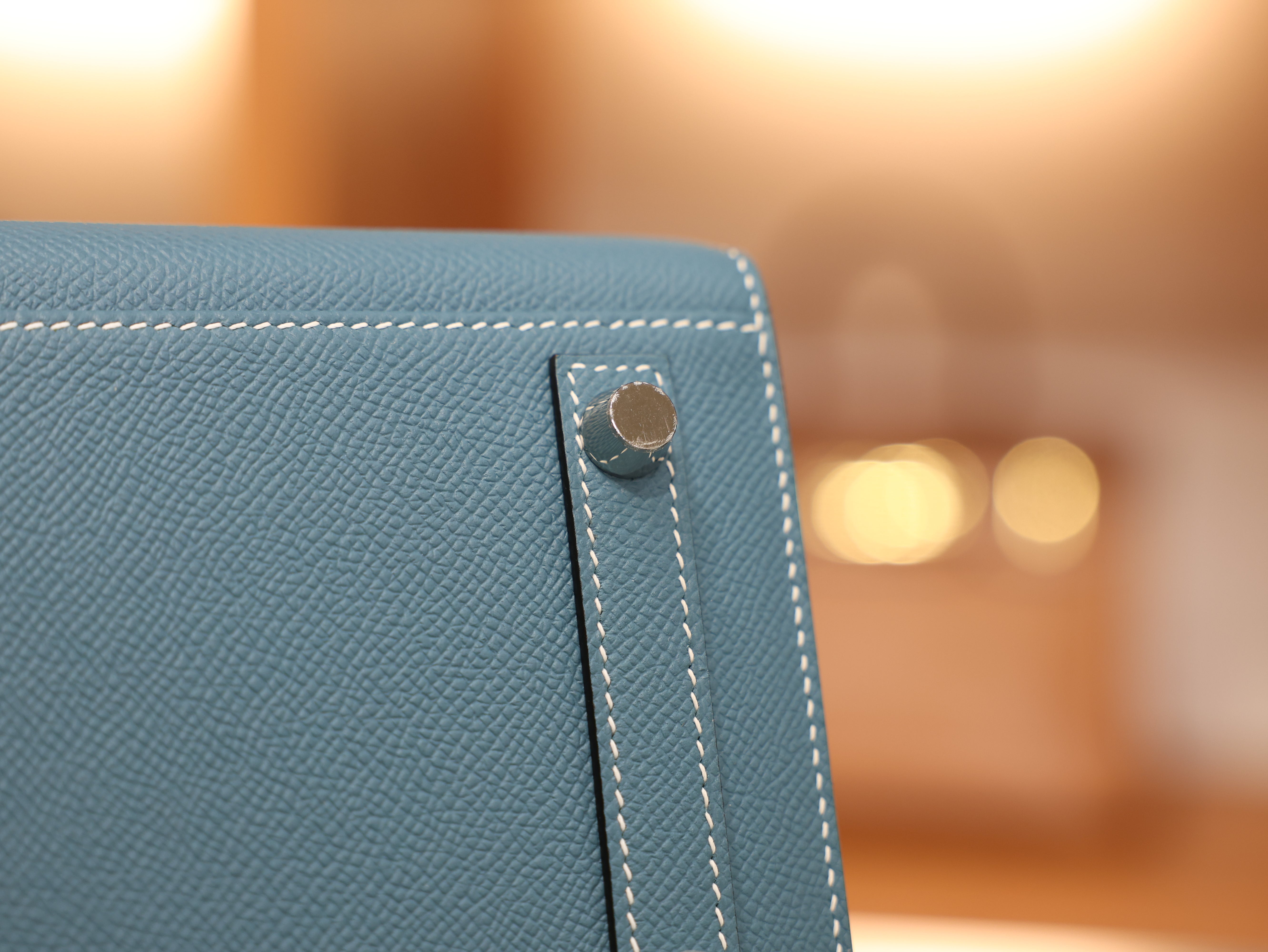 버킨 25 앱송 셀리에 블루진 은장