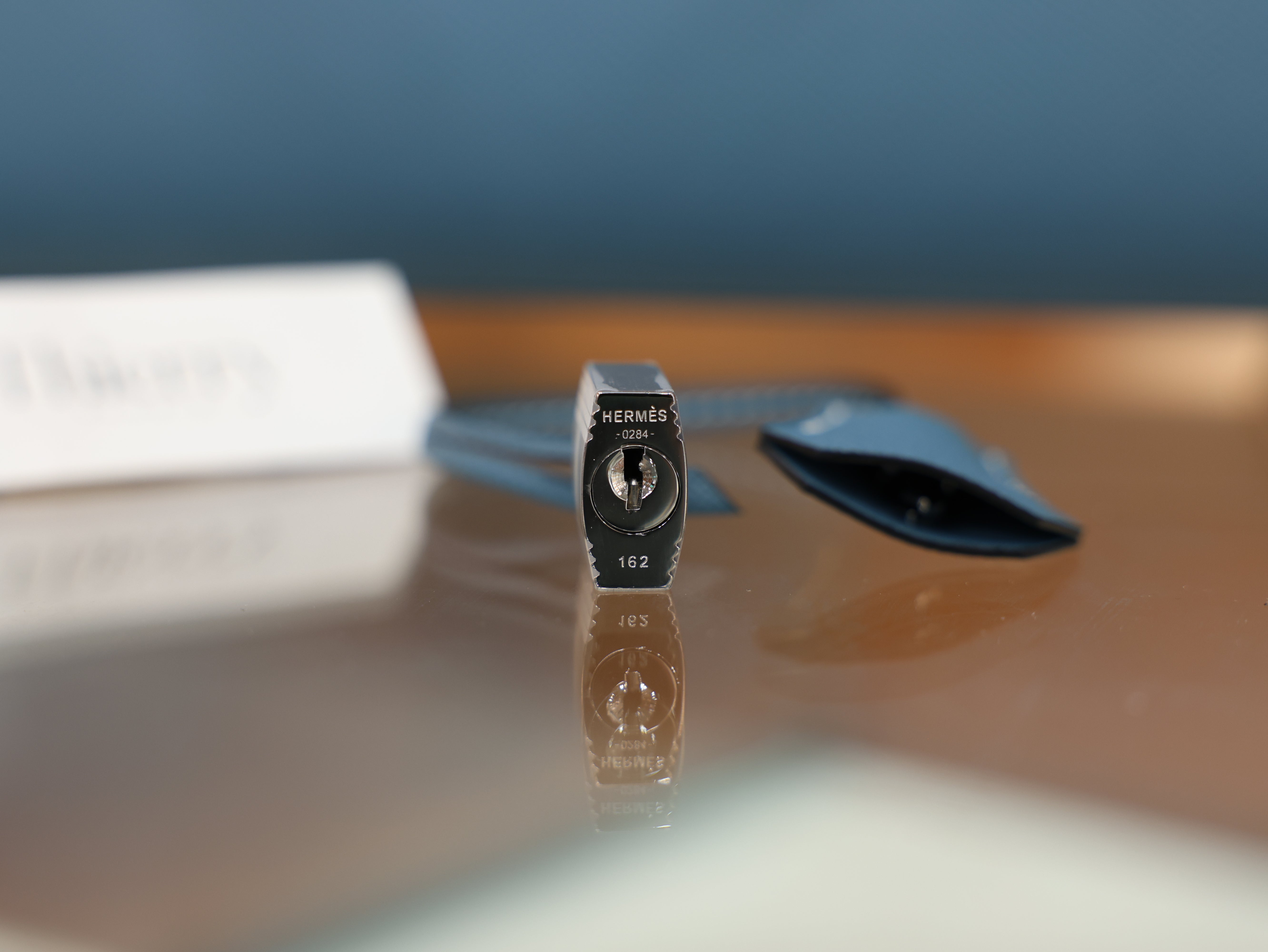 버킨 25 앱송 셀리에 블루진 은장