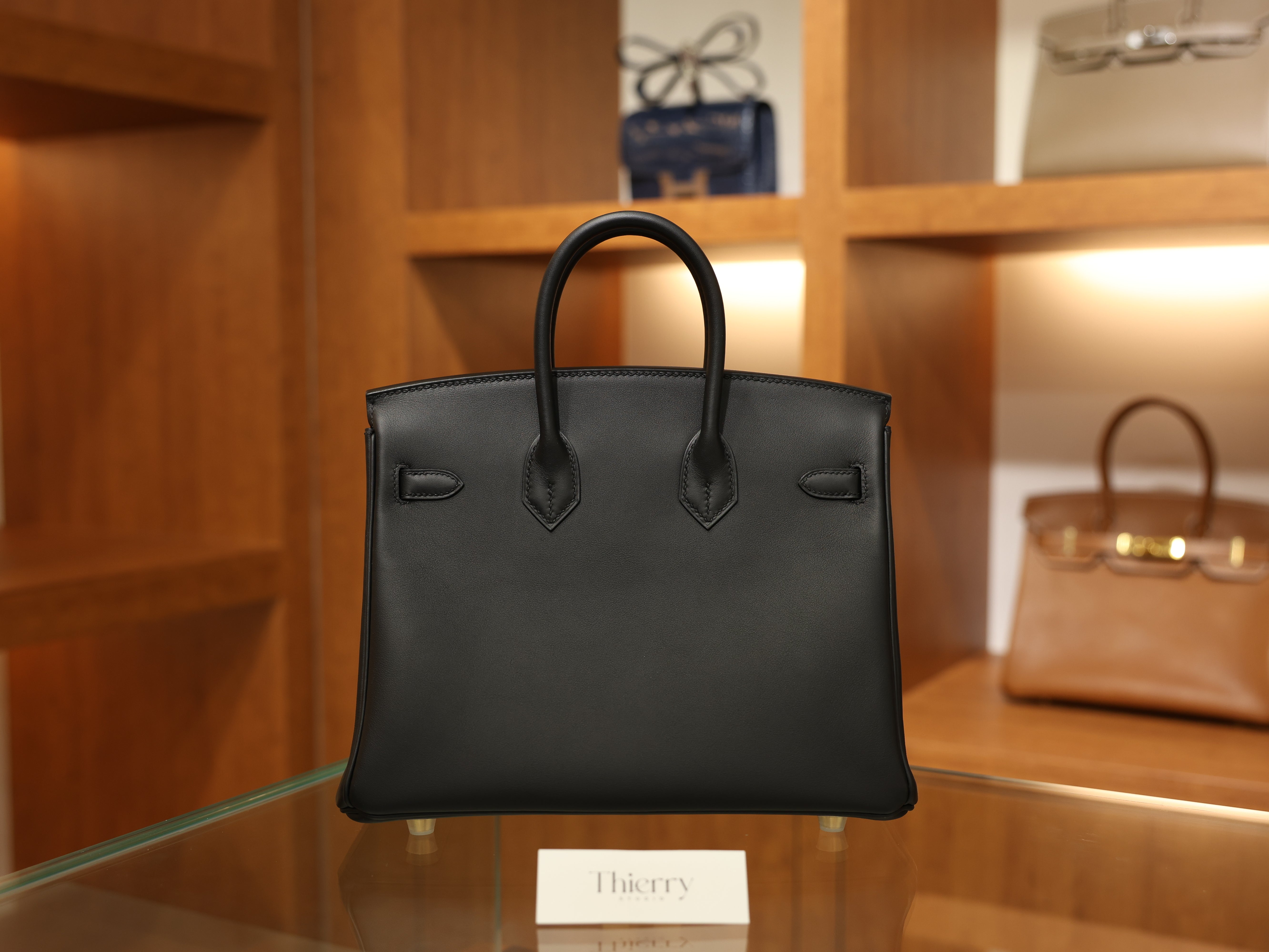 버킨 25 스위프트 블랙 금장