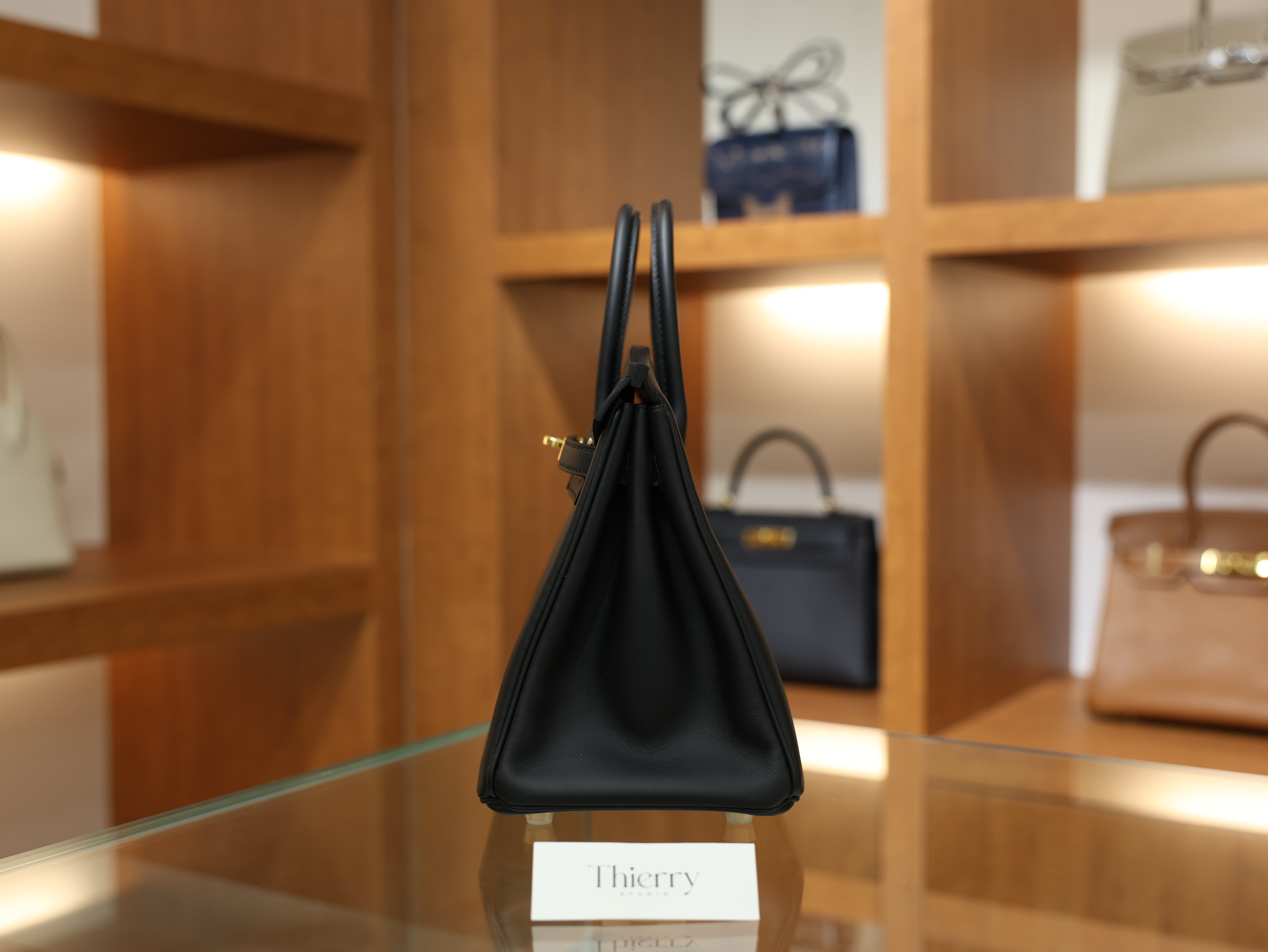 버킨 25 스위프트 블랙 금장